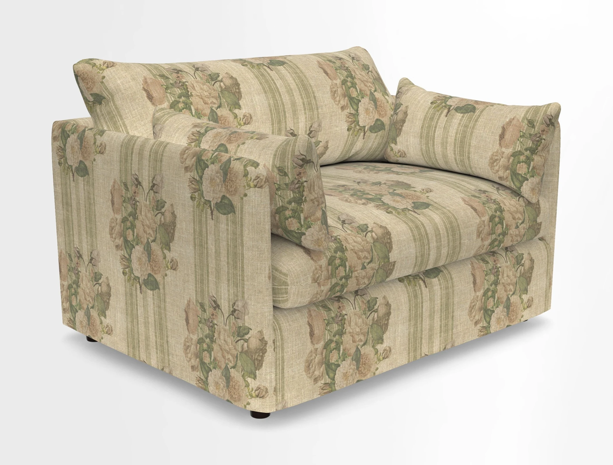 Madehurst Snuggler in Two Tone Plain Biscuit. Loose cover option available
