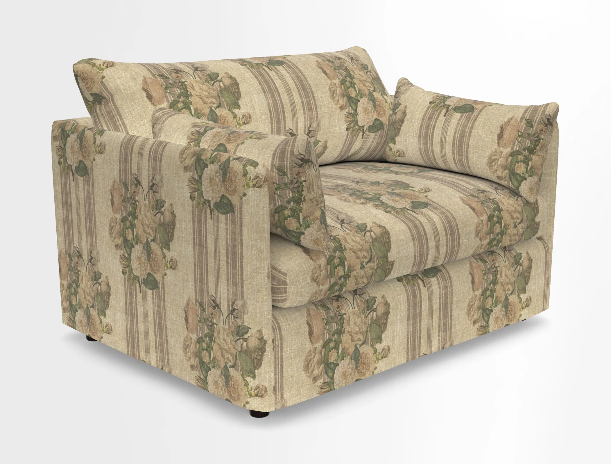 Madehurst Snuggler in Two Tone Plain Biscuit. Loose cover option available