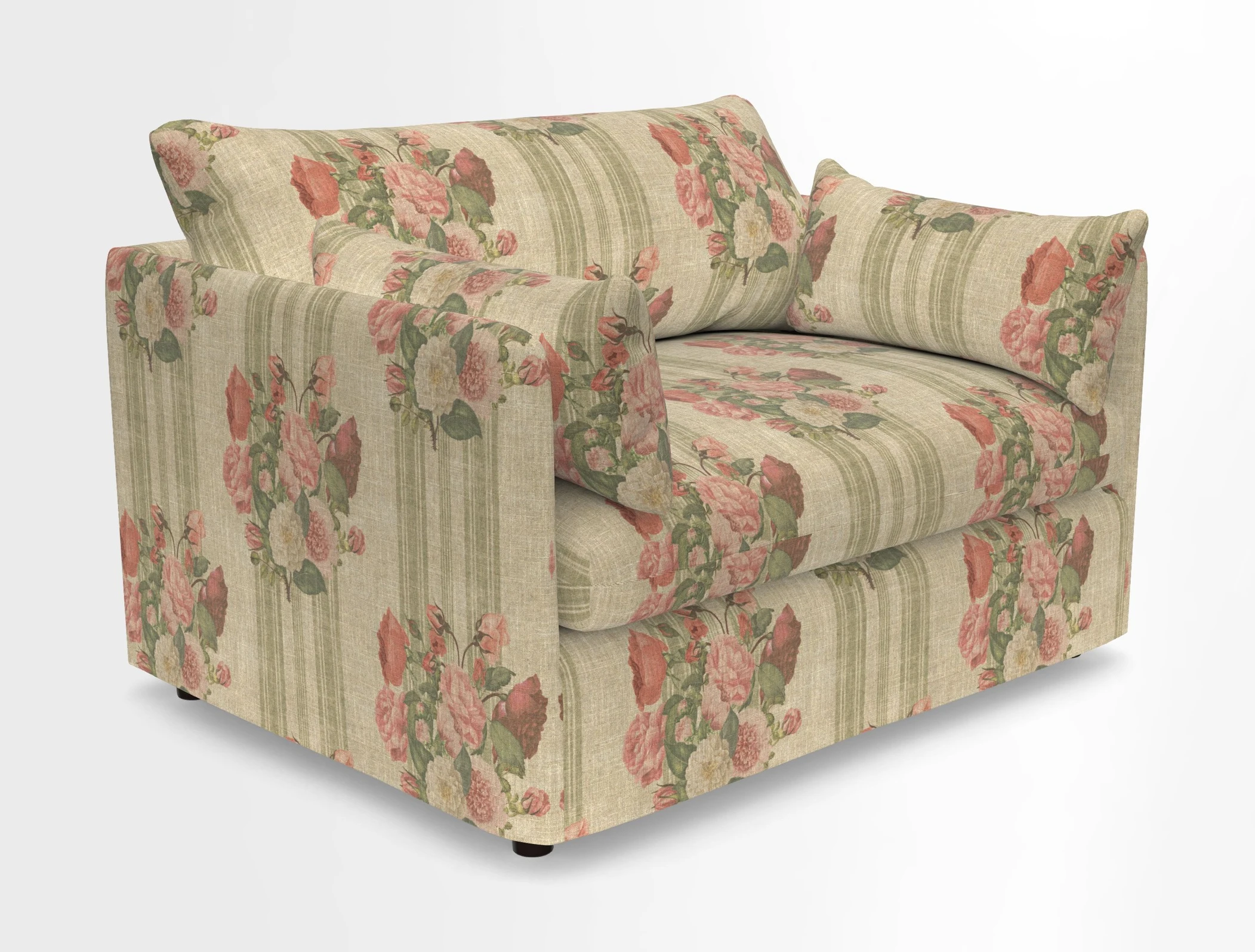 Madehurst Snuggler in Two Tone Plain Biscuit. Loose cover option available