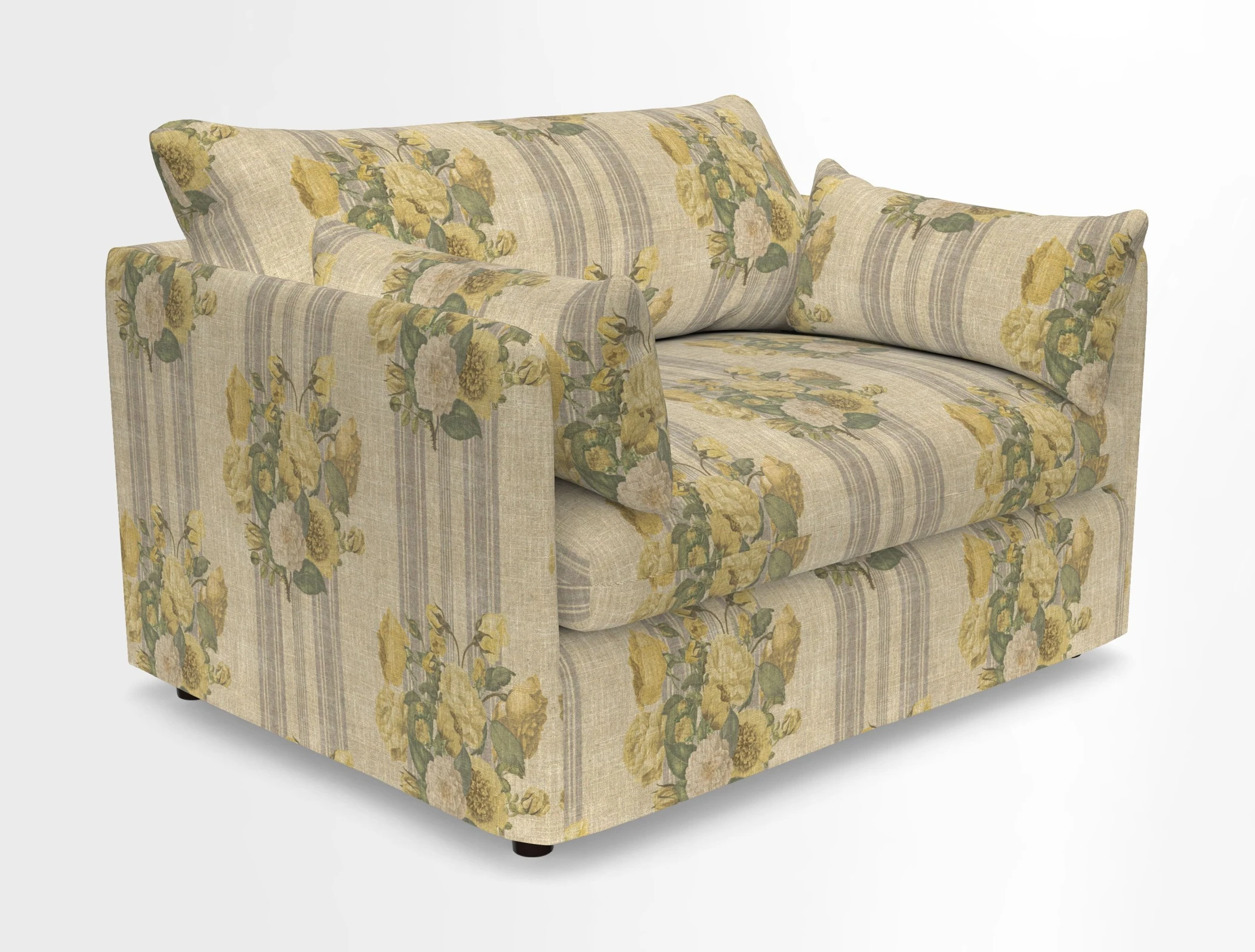 Madehurst Snuggler in Two Tone Plain Biscuit. Loose cover option available
