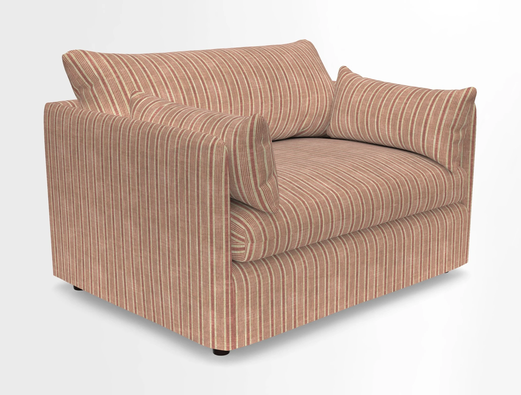 Madehurst Snuggler in Two Tone Plain Biscuit. Loose cover option available