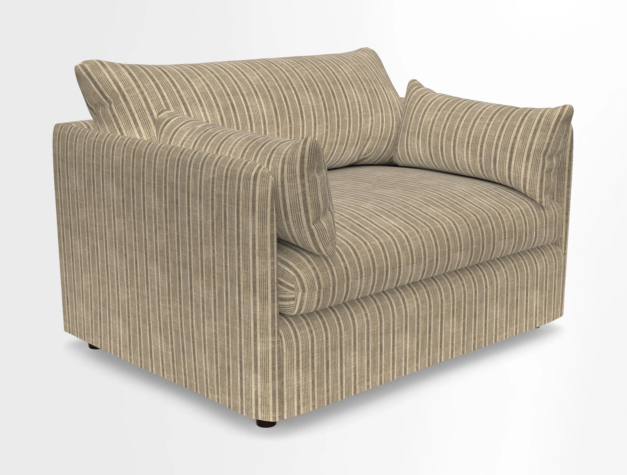 Madehurst Snuggler in Two Tone Plain Biscuit. Loose cover option available