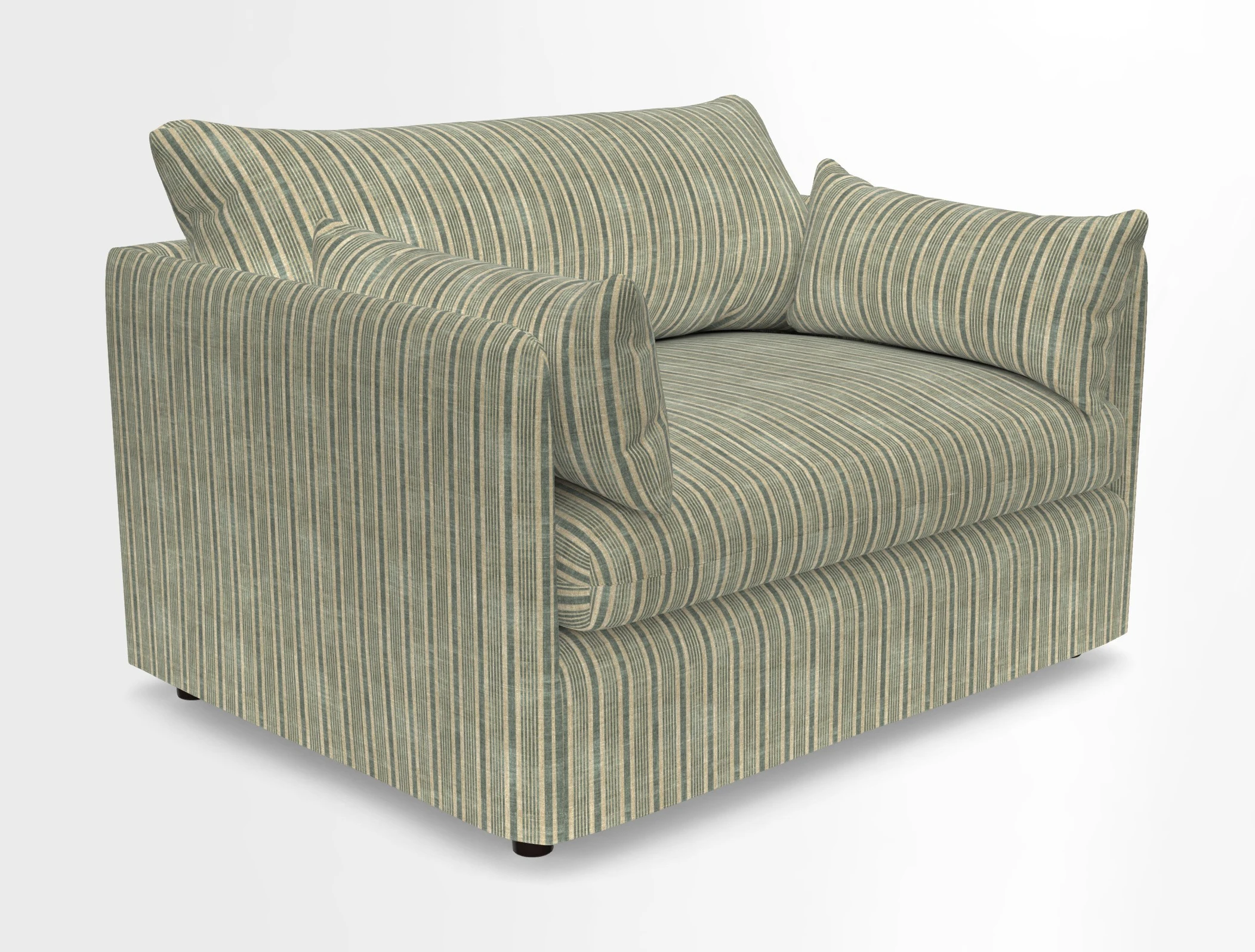 Madehurst Snuggler in Two Tone Plain Biscuit. Loose cover option available