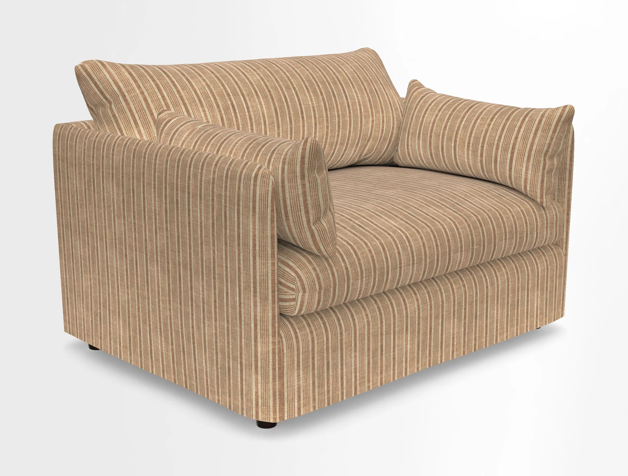 Madehurst Snuggler in Two Tone Plain Biscuit. Loose cover option available