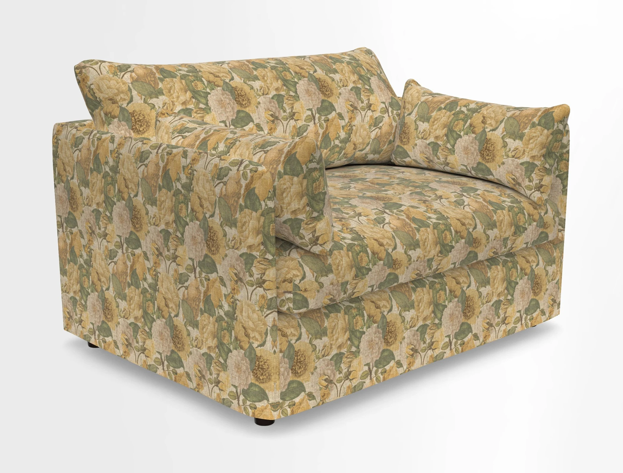 Madehurst Snuggler in Two Tone Plain Biscuit. Loose cover option available