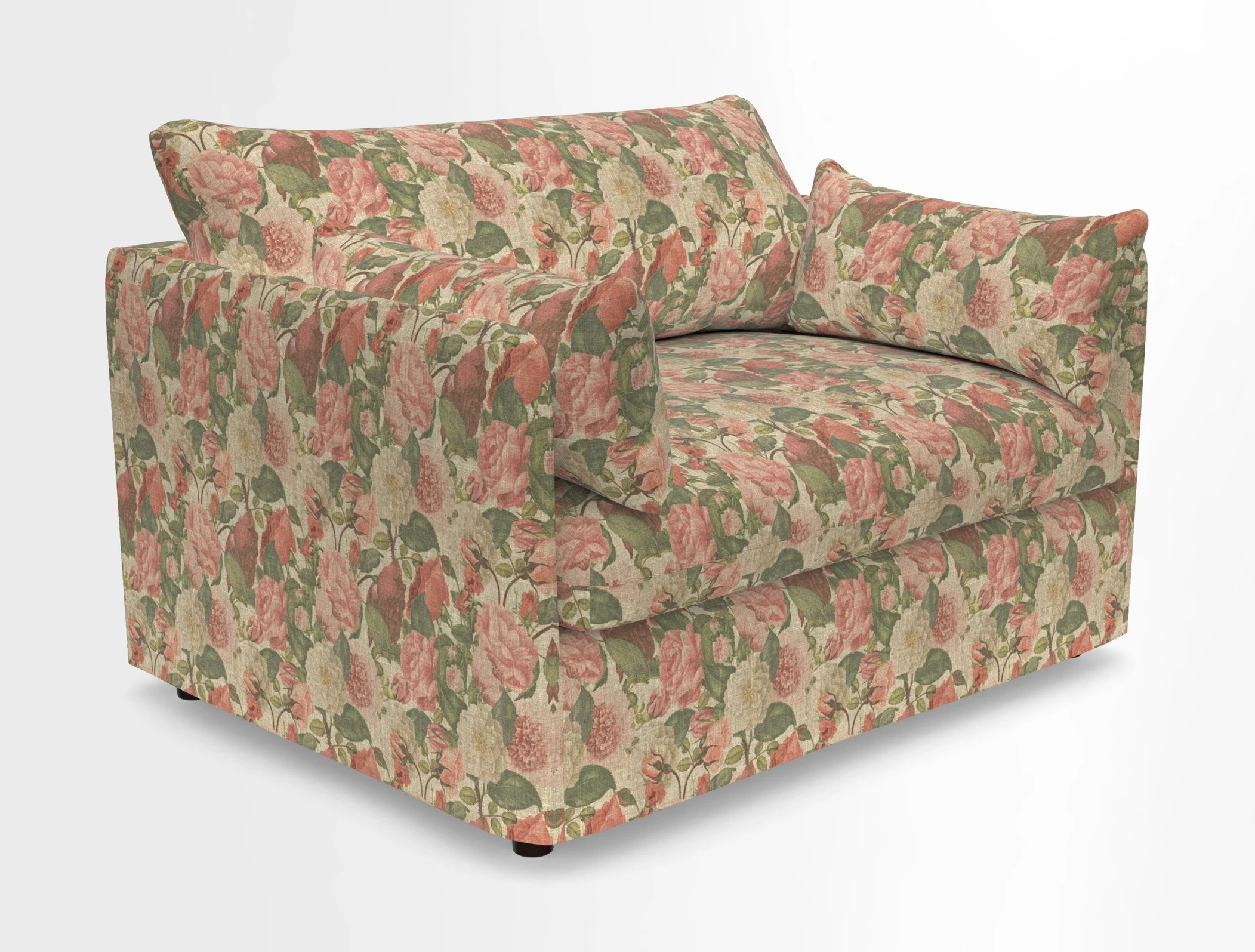 Madehurst Snuggler in Two Tone Plain Biscuit. Loose cover option available