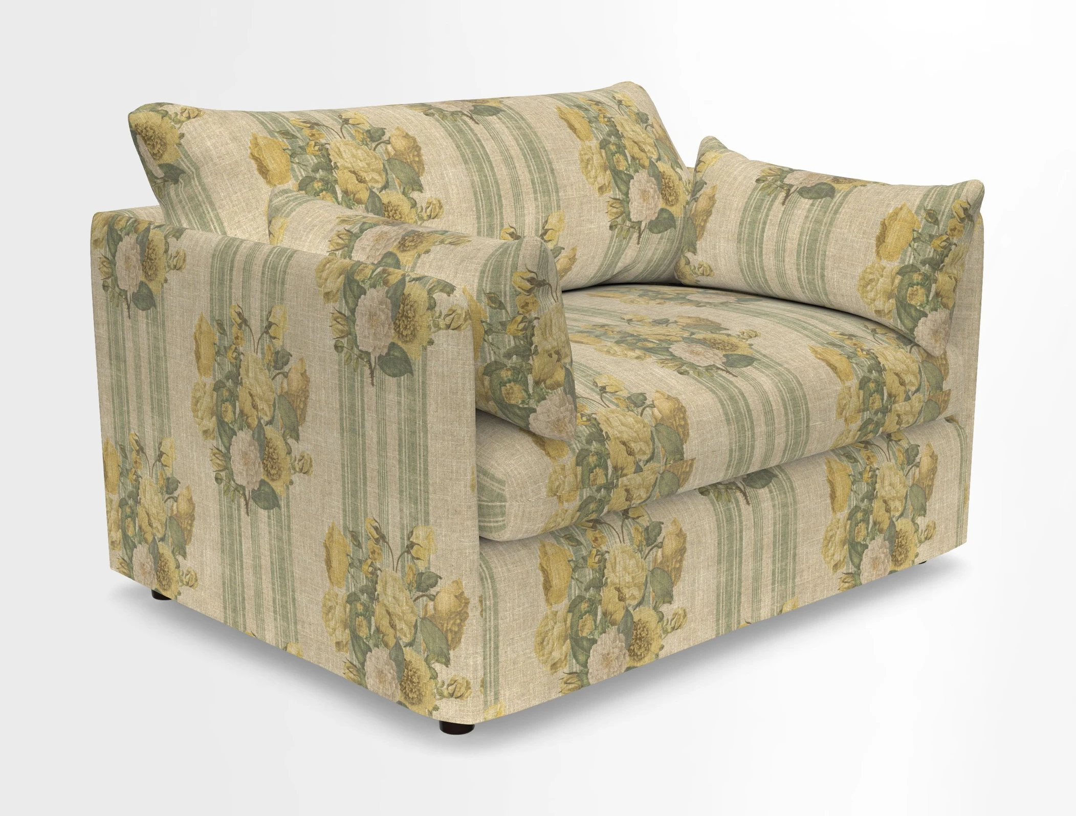 Madehurst Snuggler in Two Tone Plain Biscuit. Loose cover option available