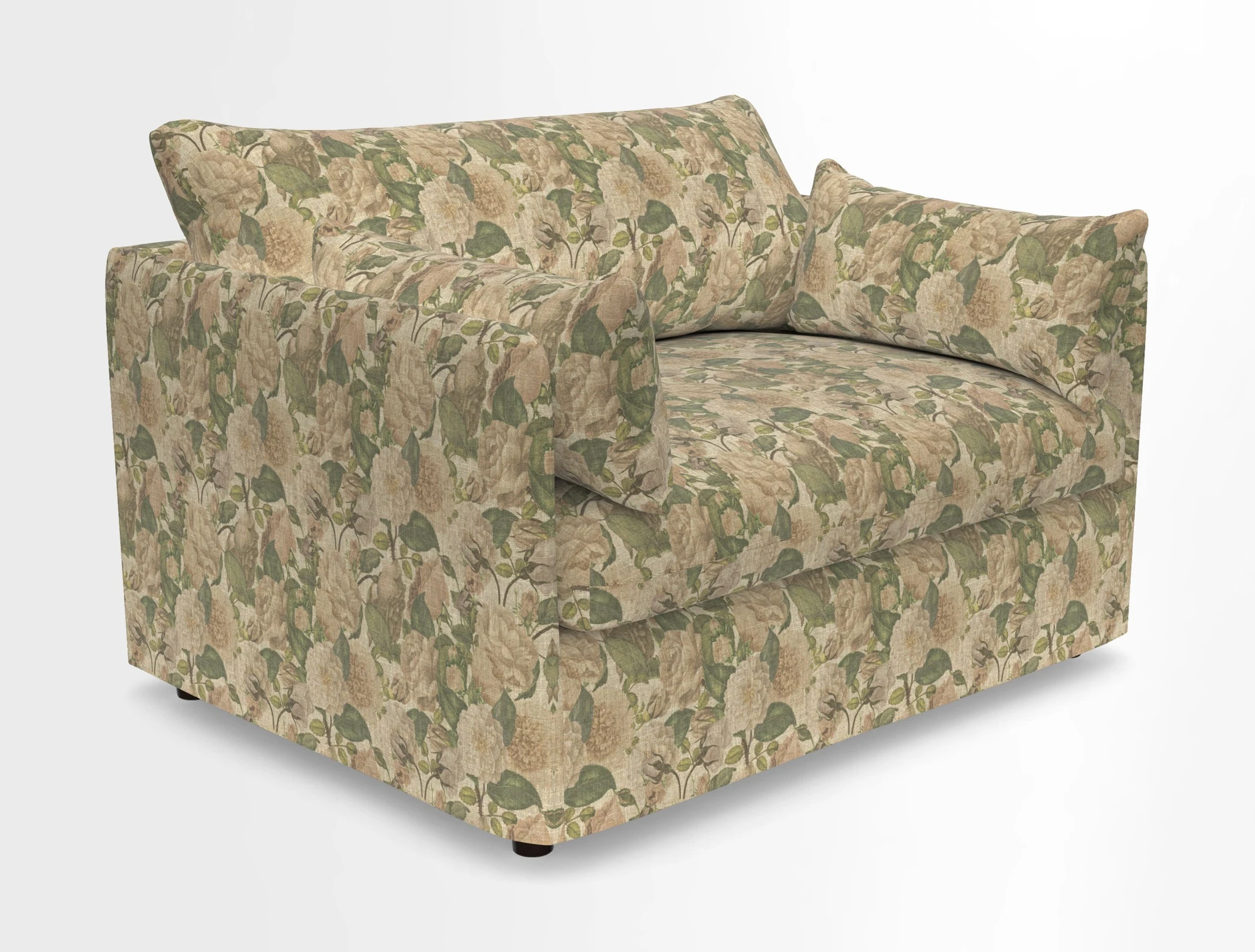 Madehurst Snuggler in Two Tone Plain Biscuit. Loose cover option available