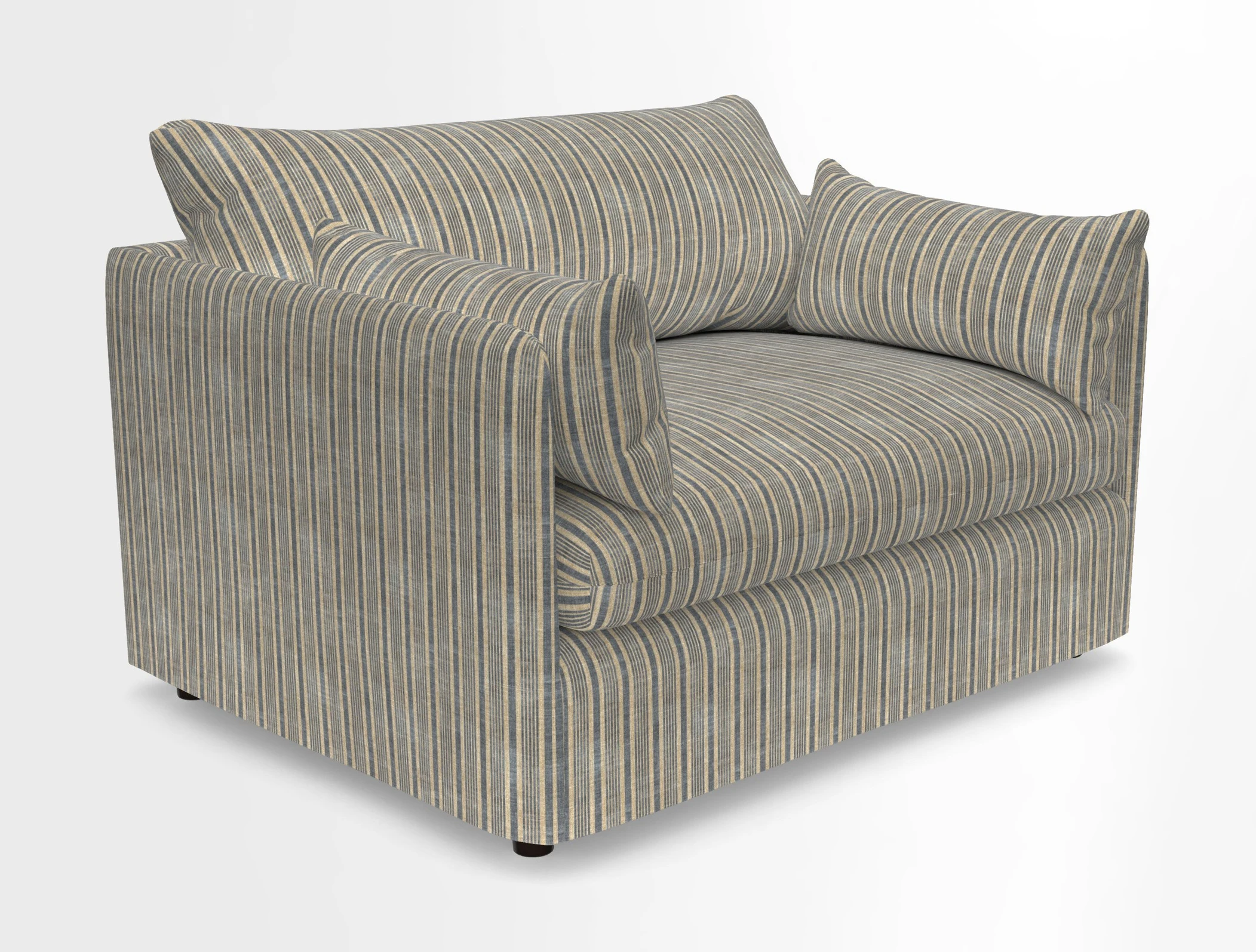 Madehurst Snuggler in Two Tone Plain Biscuit. Loose cover option available