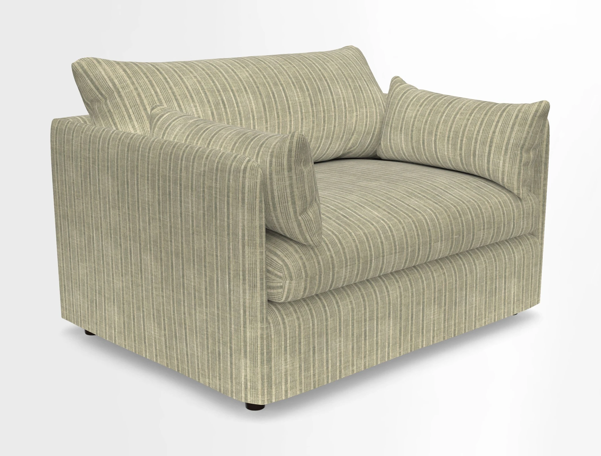 Madehurst Snuggler in Two Tone Plain Biscuit. Loose cover option available