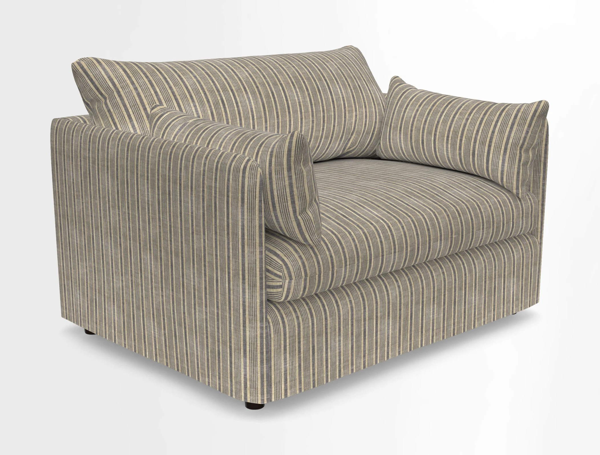 Madehurst Snuggler in Two Tone Plain Biscuit. Loose cover option available
