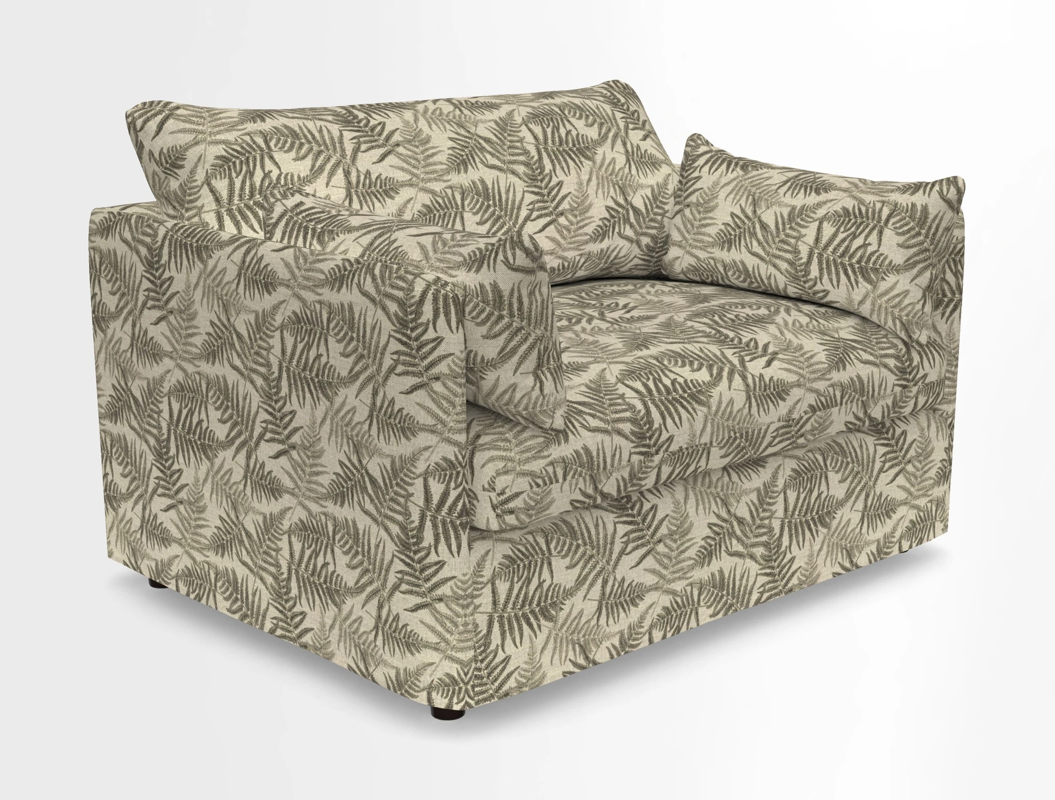 Madehurst Snuggler in Two Tone Plain Biscuit. Loose cover option available