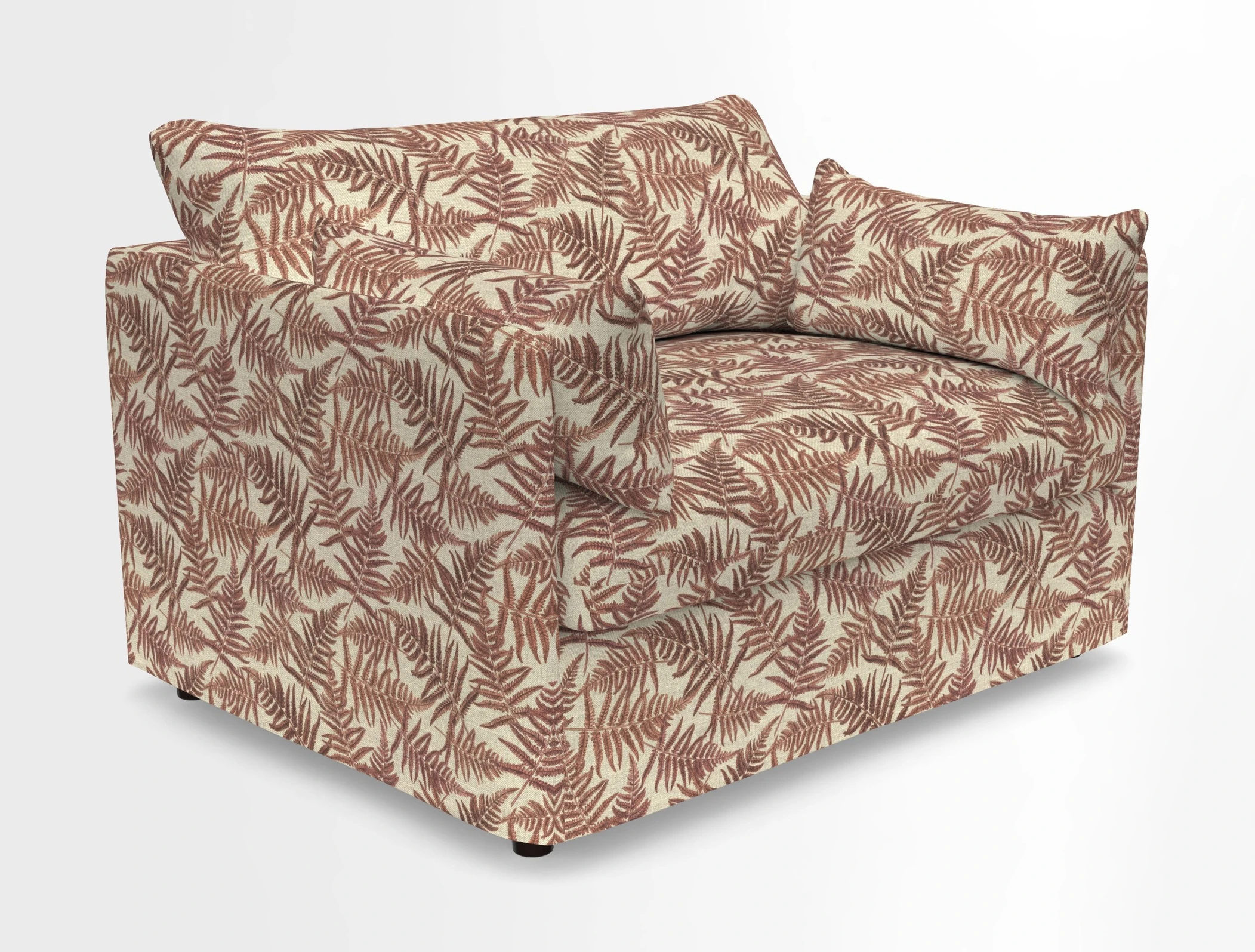 Madehurst Snuggler in Two Tone Plain Biscuit. Loose cover option available