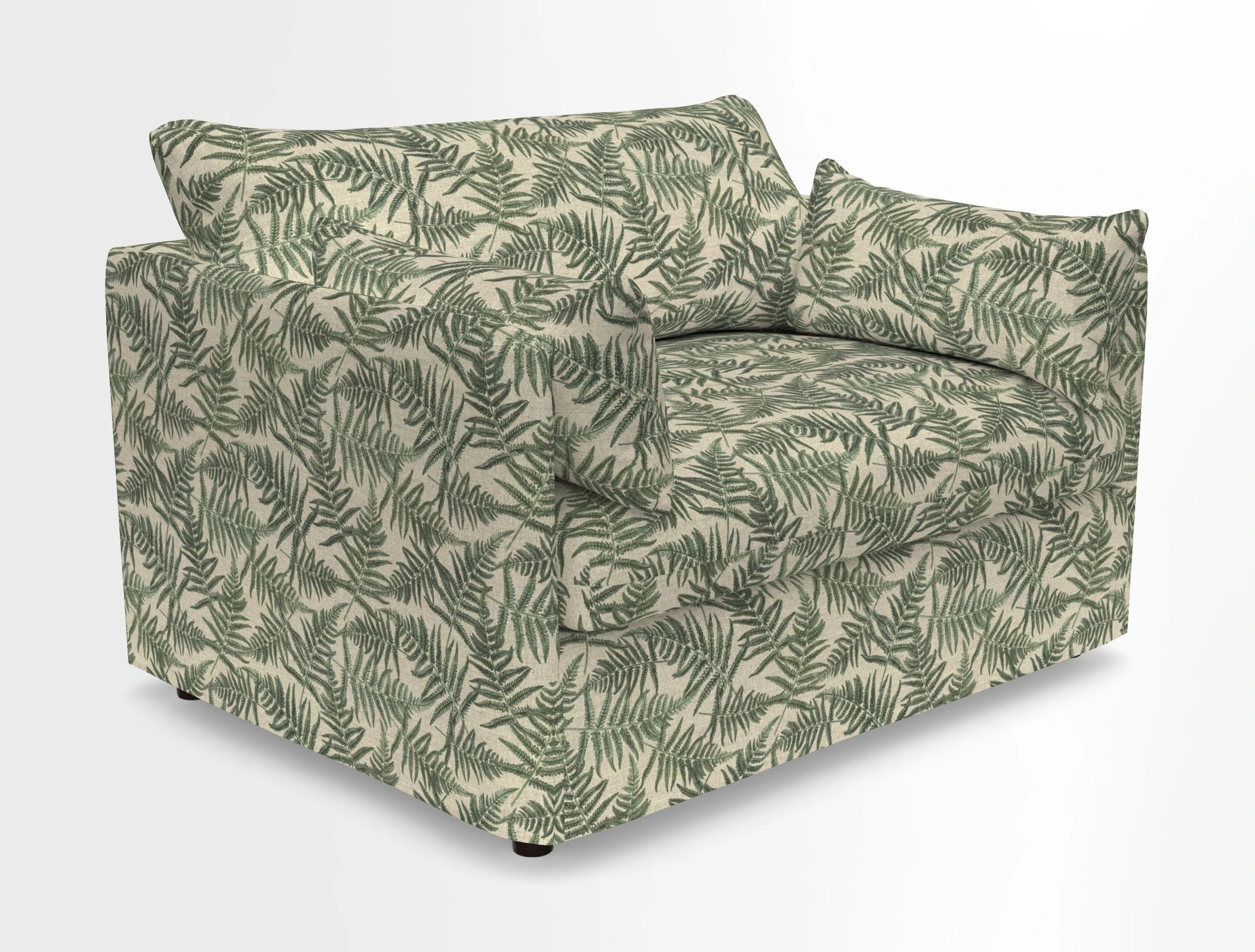 Madehurst Snuggler in Two Tone Plain Biscuit. Loose cover option available