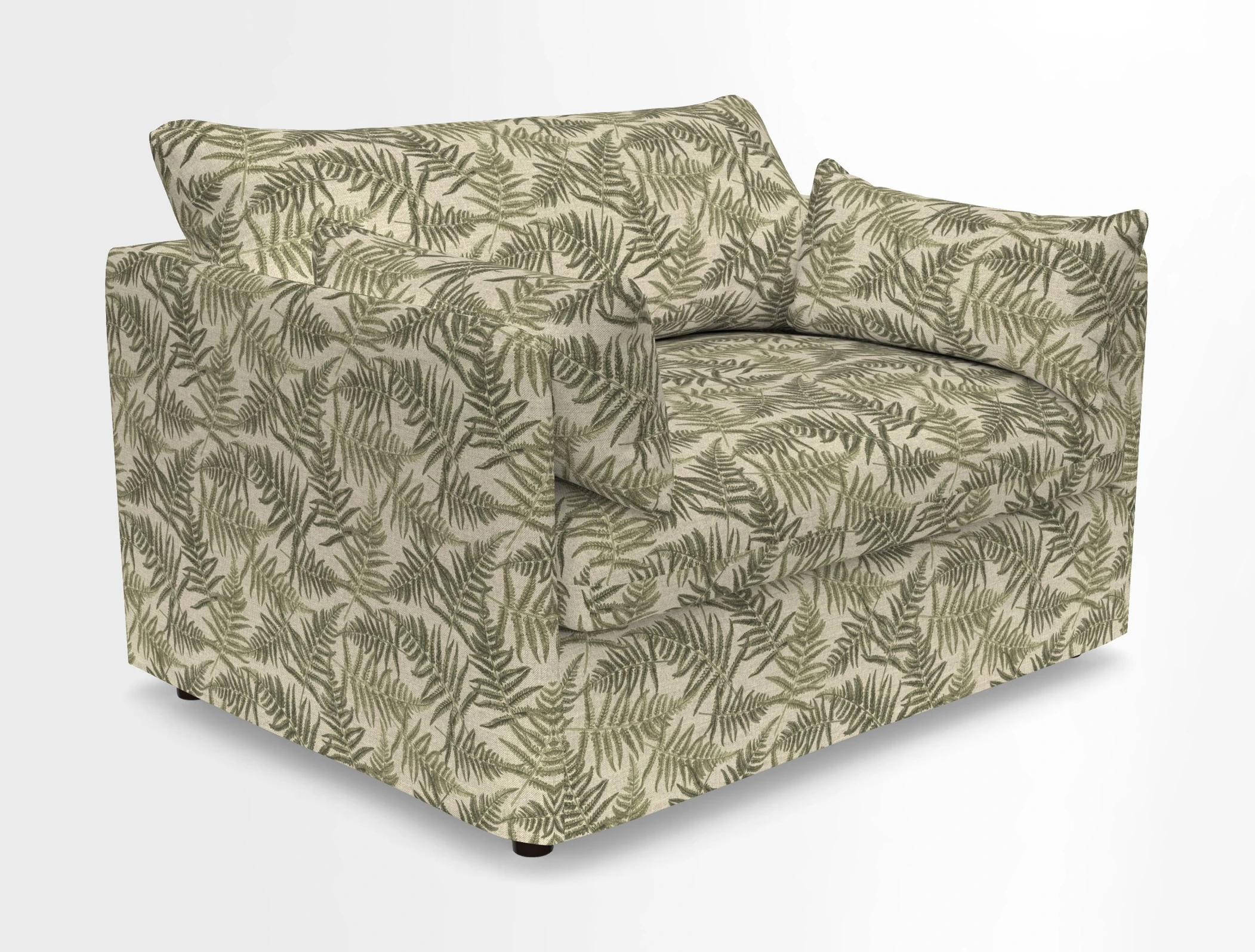 Madehurst Snuggler in Two Tone Plain Biscuit. Loose cover option available