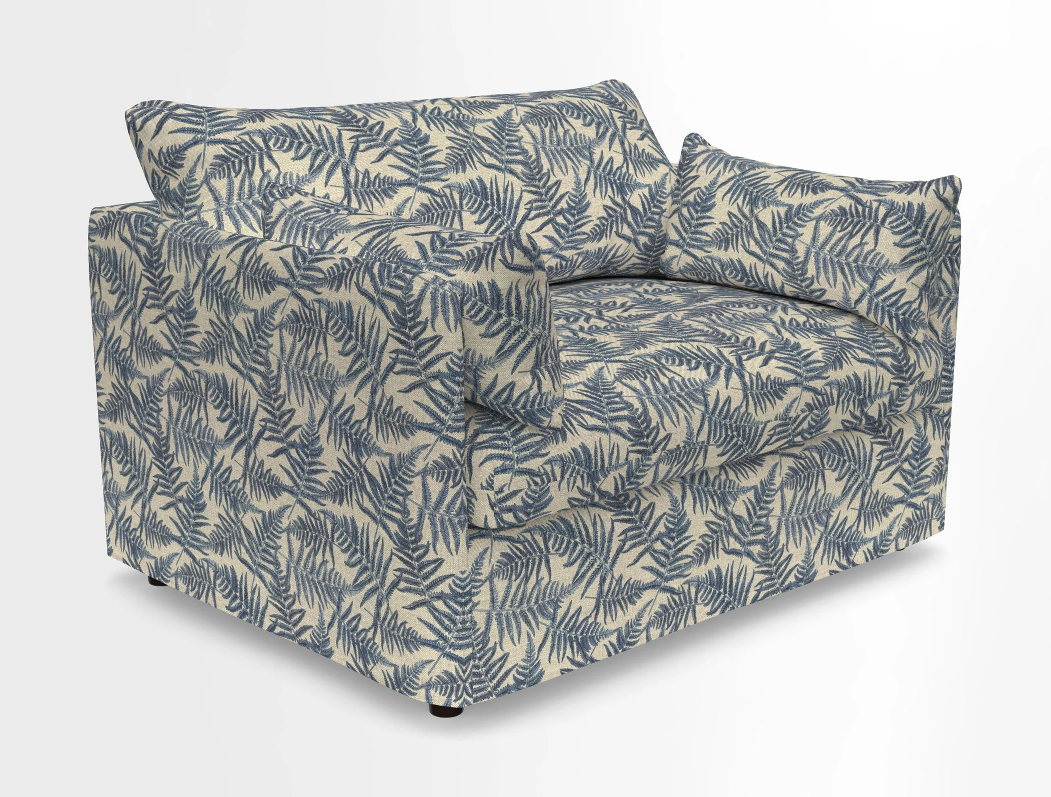 Madehurst Snuggler in Two Tone Plain Biscuit. Loose cover option available