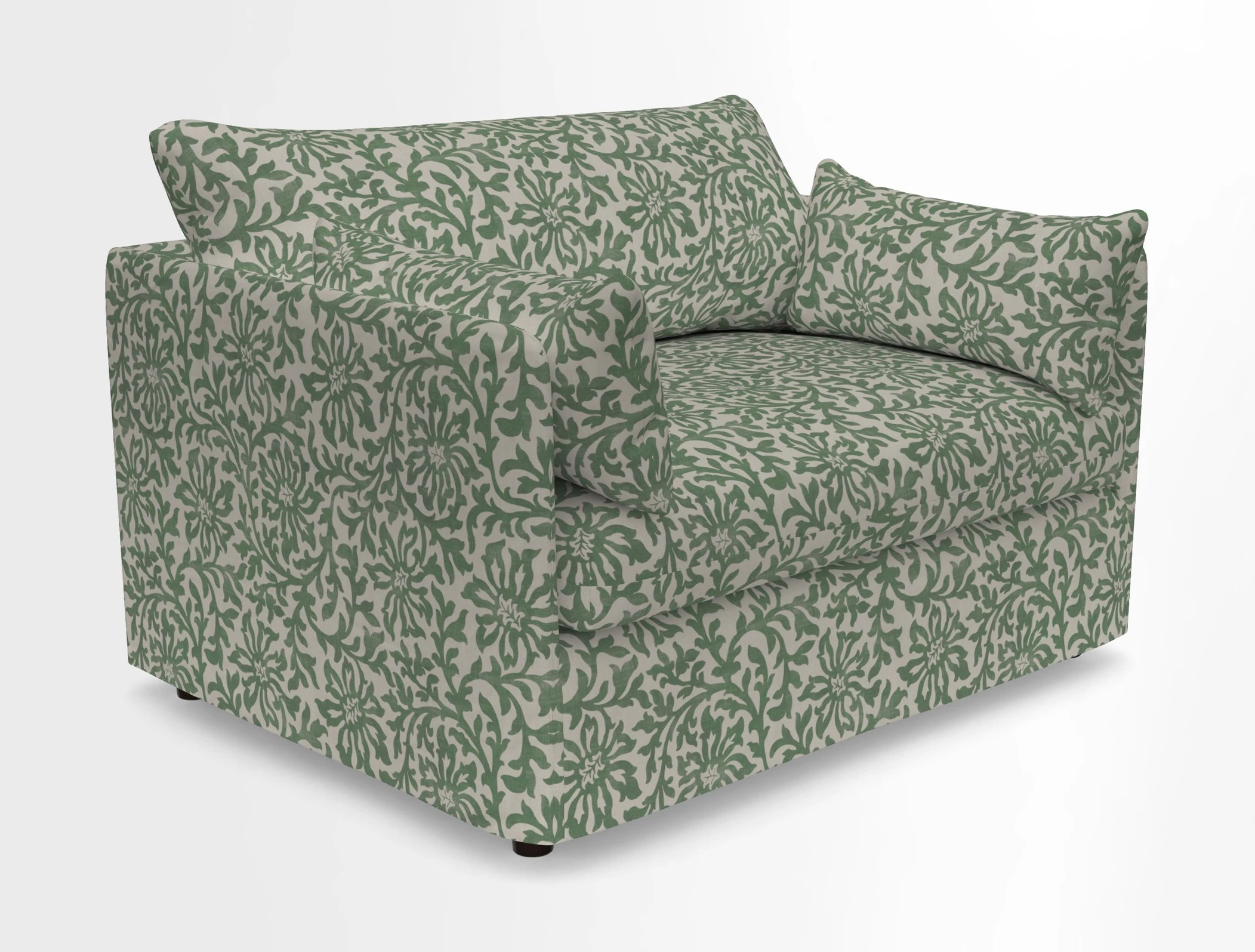 Madehurst Snuggler in Two Tone Plain Biscuit. Loose cover option available