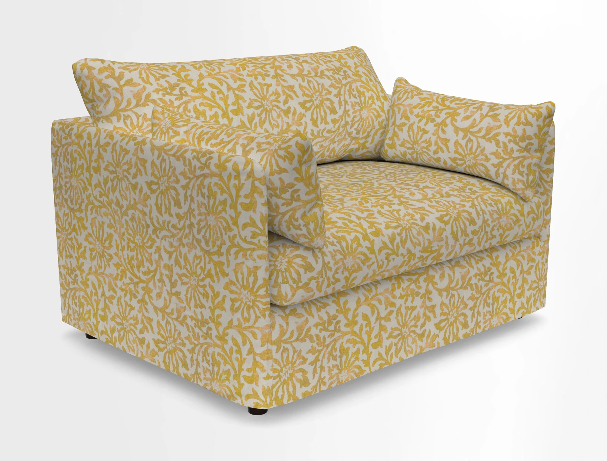Madehurst Snuggler in Two Tone Plain Biscuit. Loose cover option available