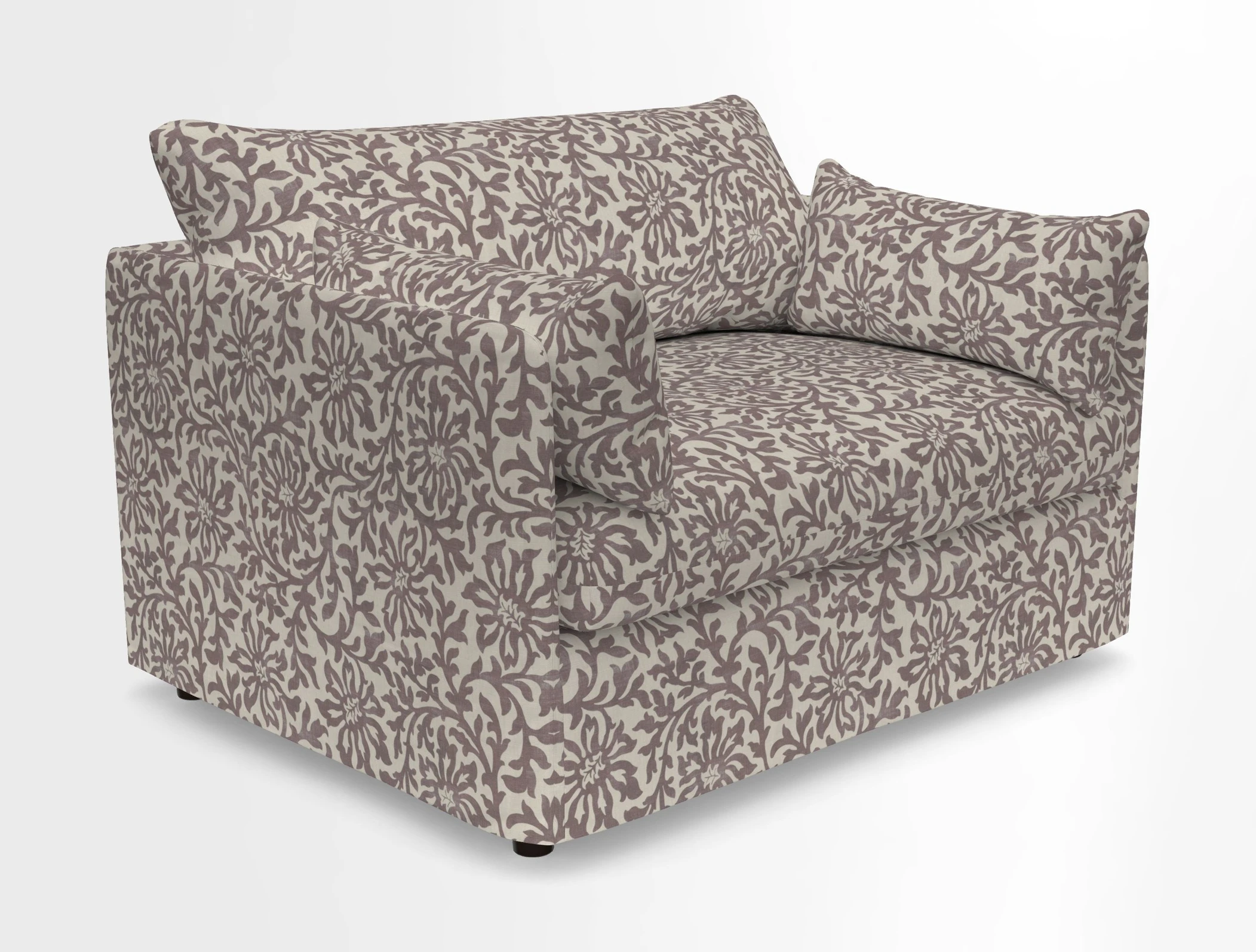 Madehurst Snuggler in Two Tone Plain Biscuit. Loose cover option available