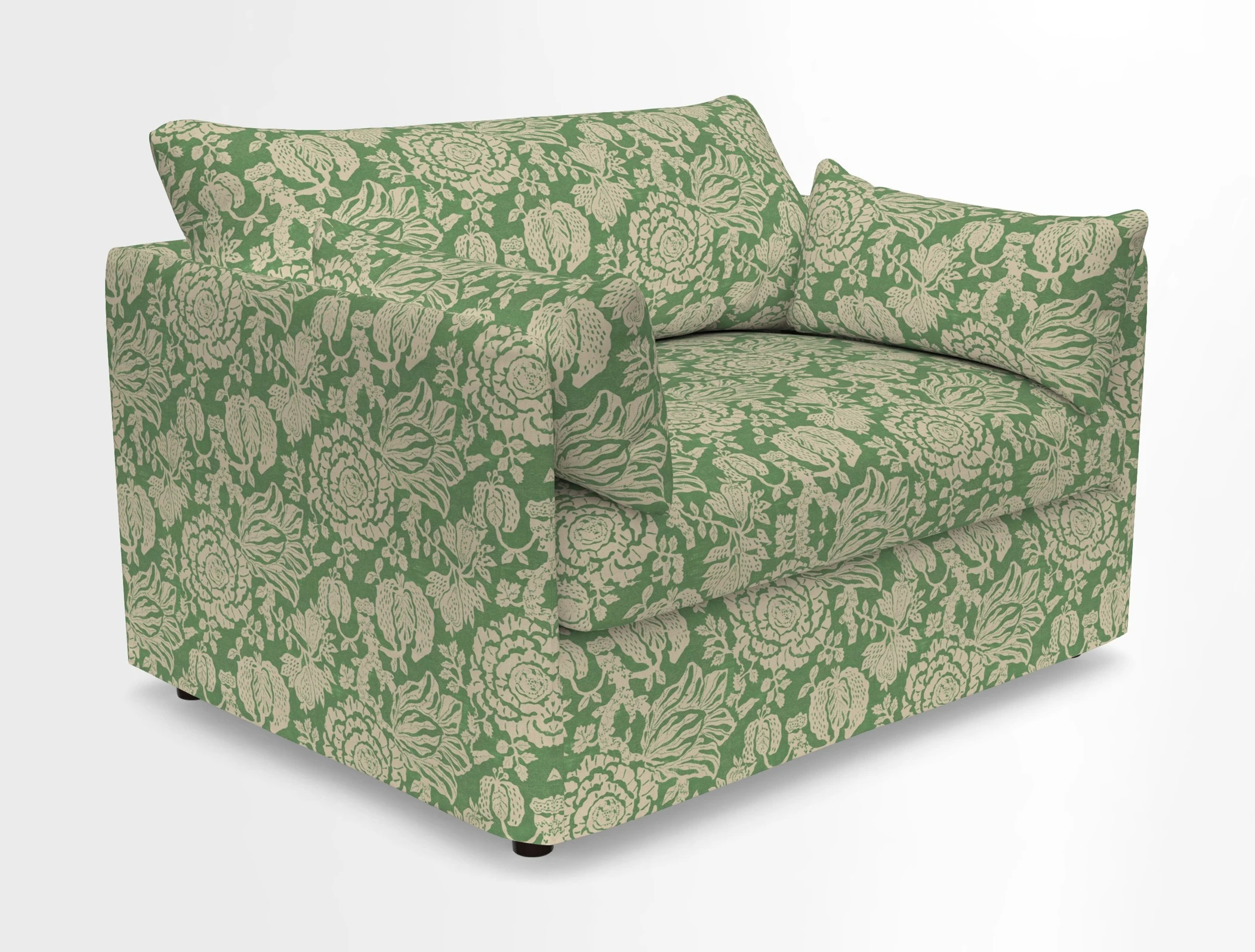 Madehurst Snuggler in Two Tone Plain Biscuit. Loose cover option available