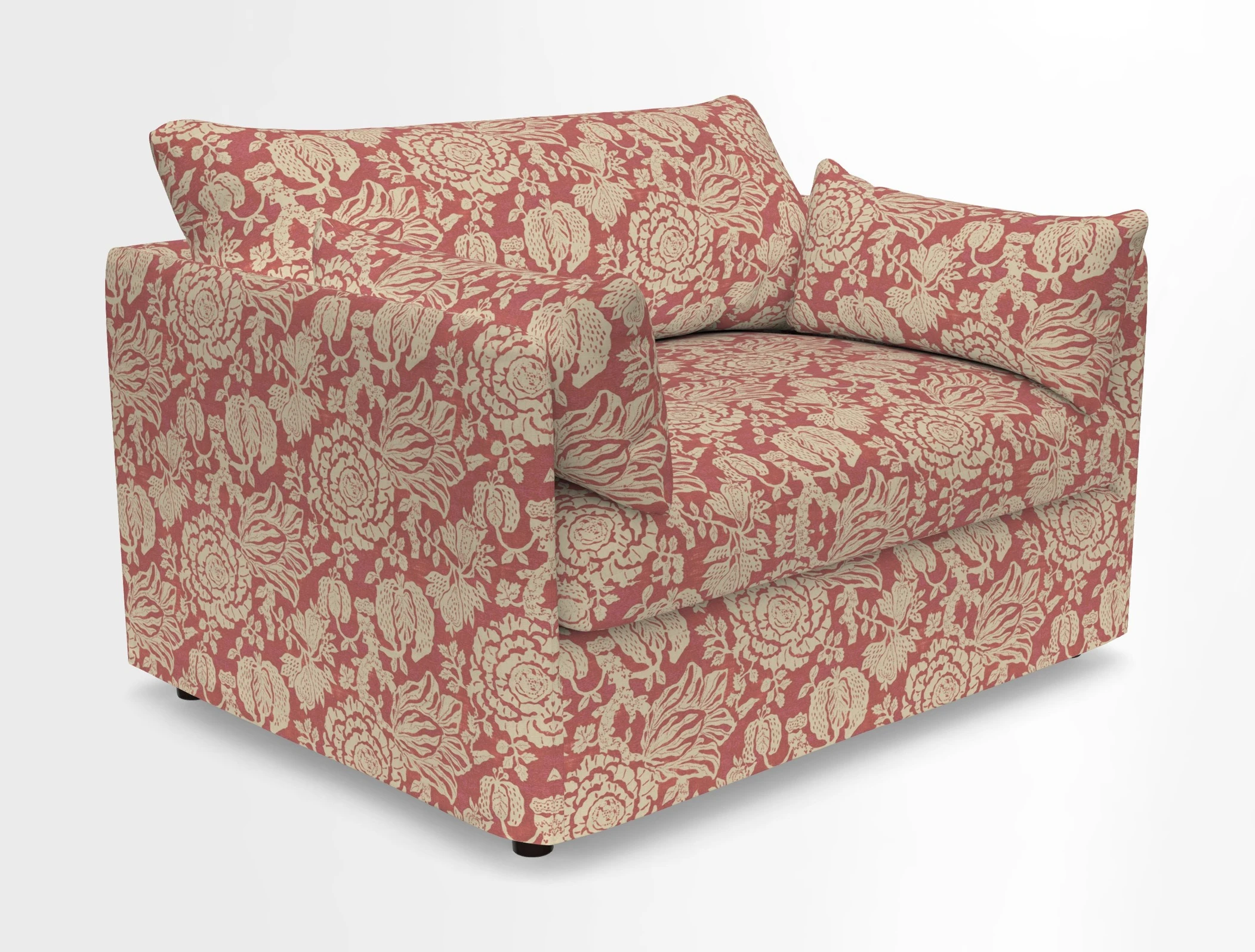 Madehurst Snuggler in Two Tone Plain Biscuit. Loose cover option available