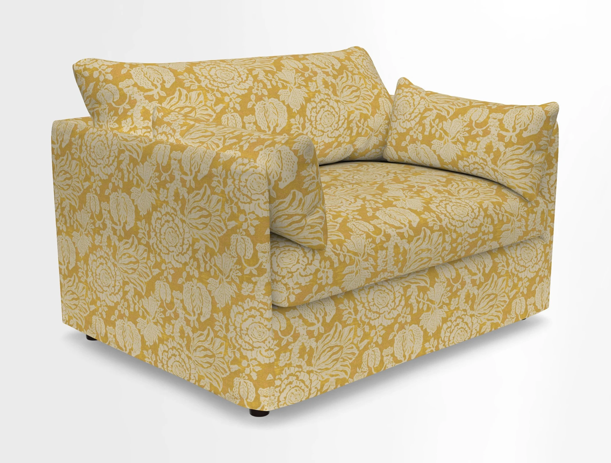 Madehurst Snuggler in Two Tone Plain Biscuit. Loose cover option available