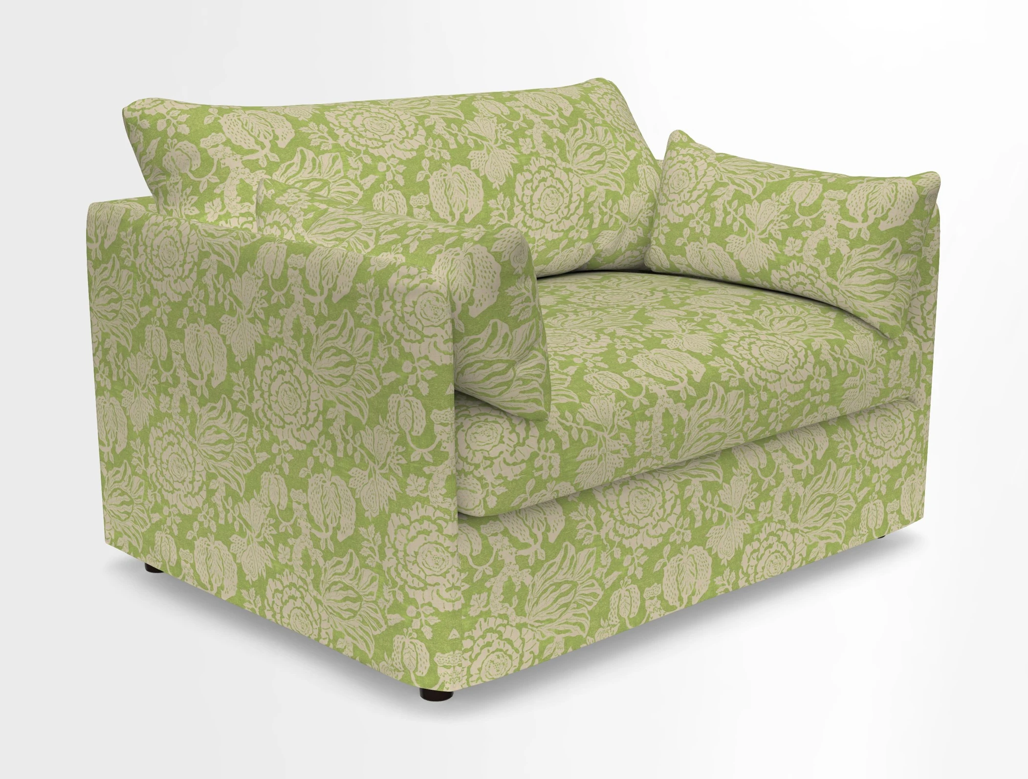 Madehurst Snuggler in Two Tone Plain Biscuit. Loose cover option available