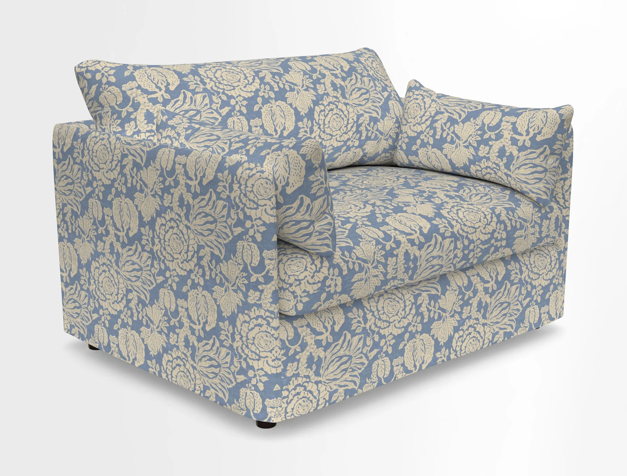 Madehurst Snuggler in Two Tone Plain Biscuit. Loose cover option available