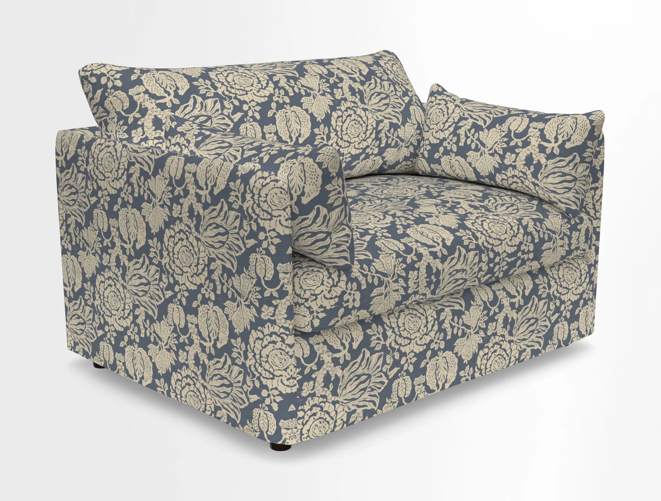 Madehurst Snuggler in Two Tone Plain Biscuit. Loose cover option available