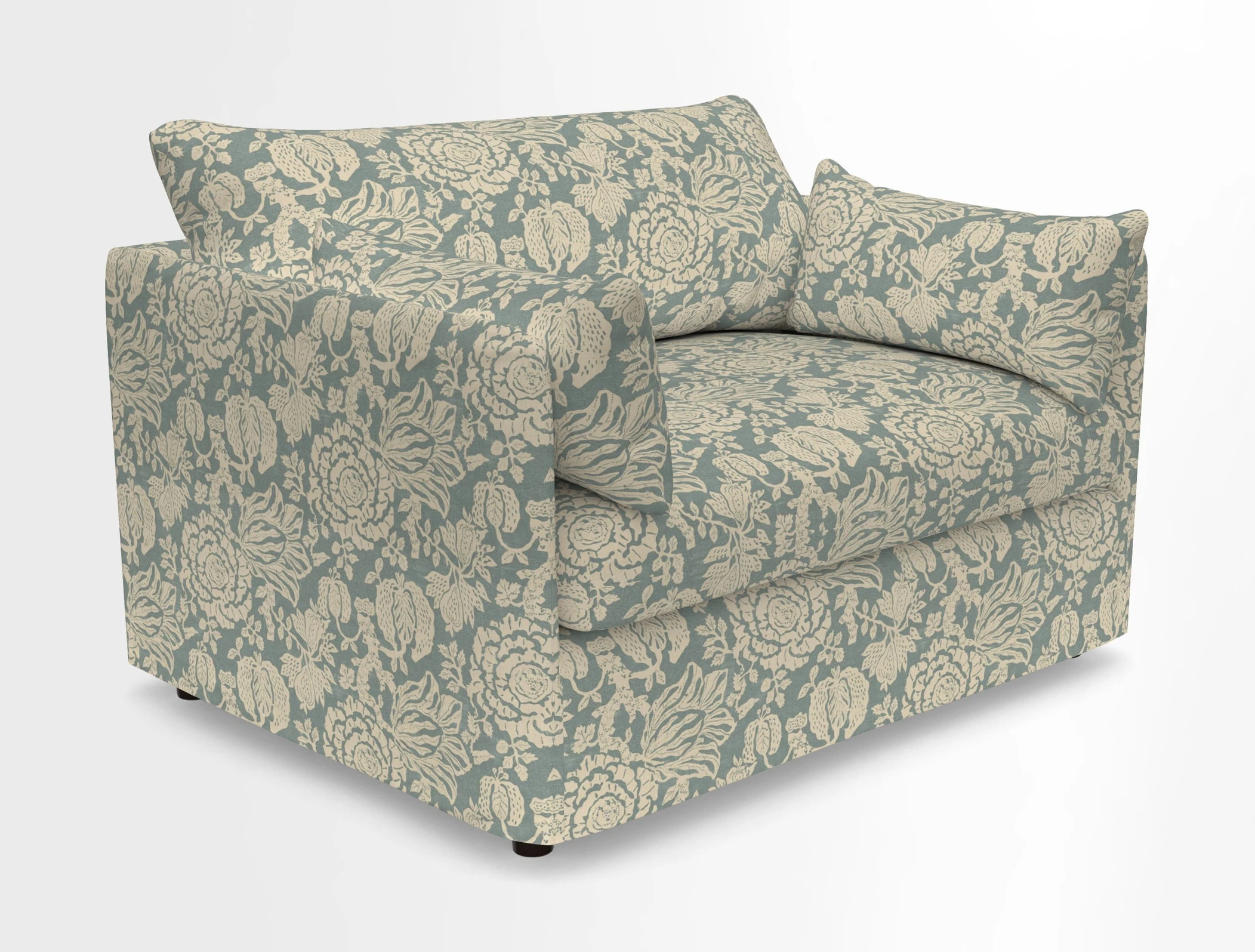 Madehurst Snuggler in Two Tone Plain Biscuit. Loose cover option available