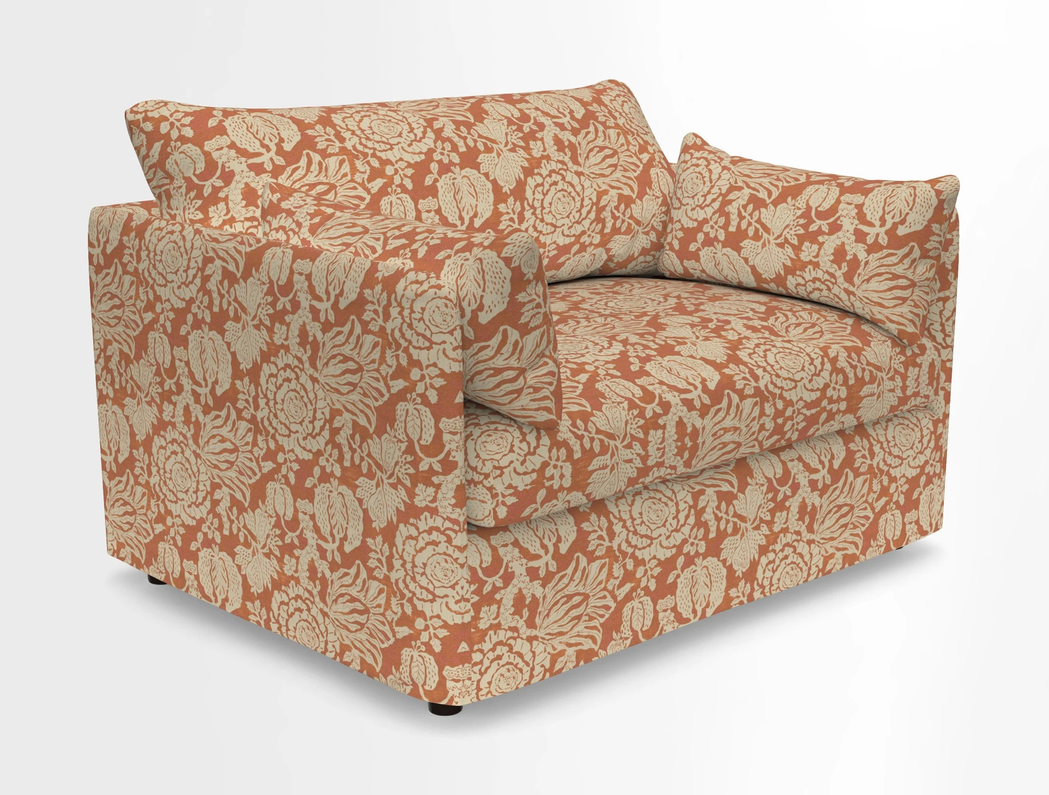 Madehurst Snuggler in Two Tone Plain Biscuit. Loose cover option available