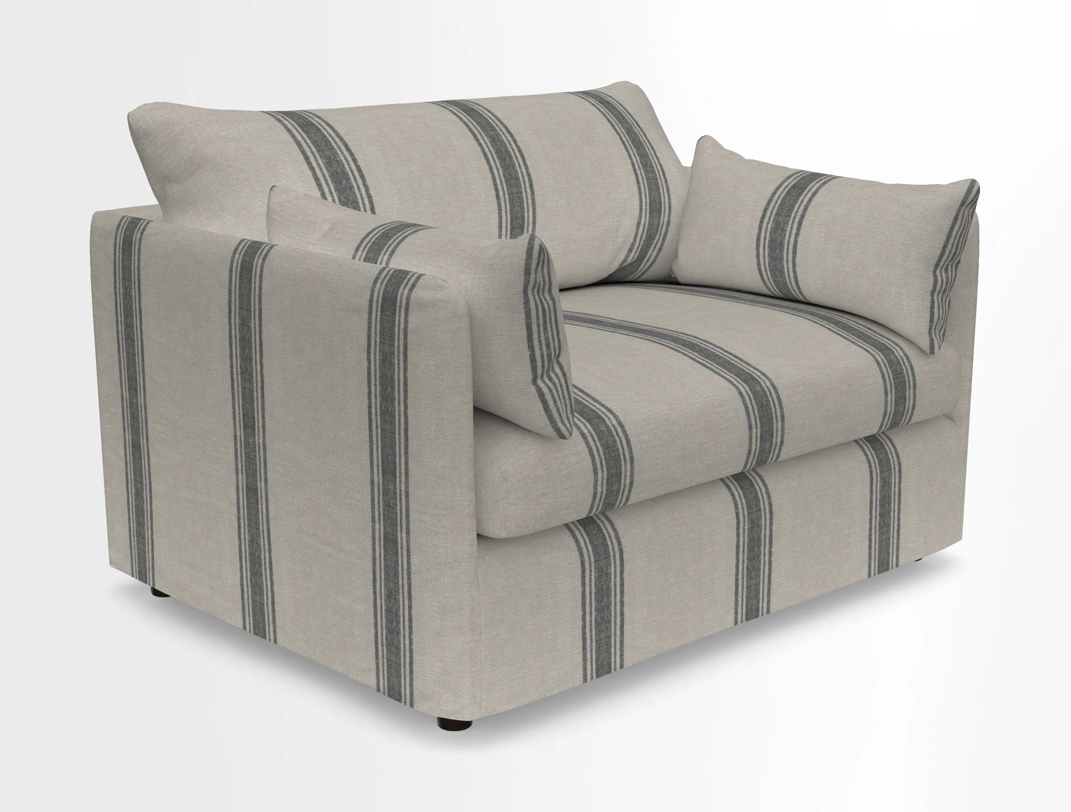 Madehurst Snuggler in Two Tone Plain Biscuit. Loose cover option available
