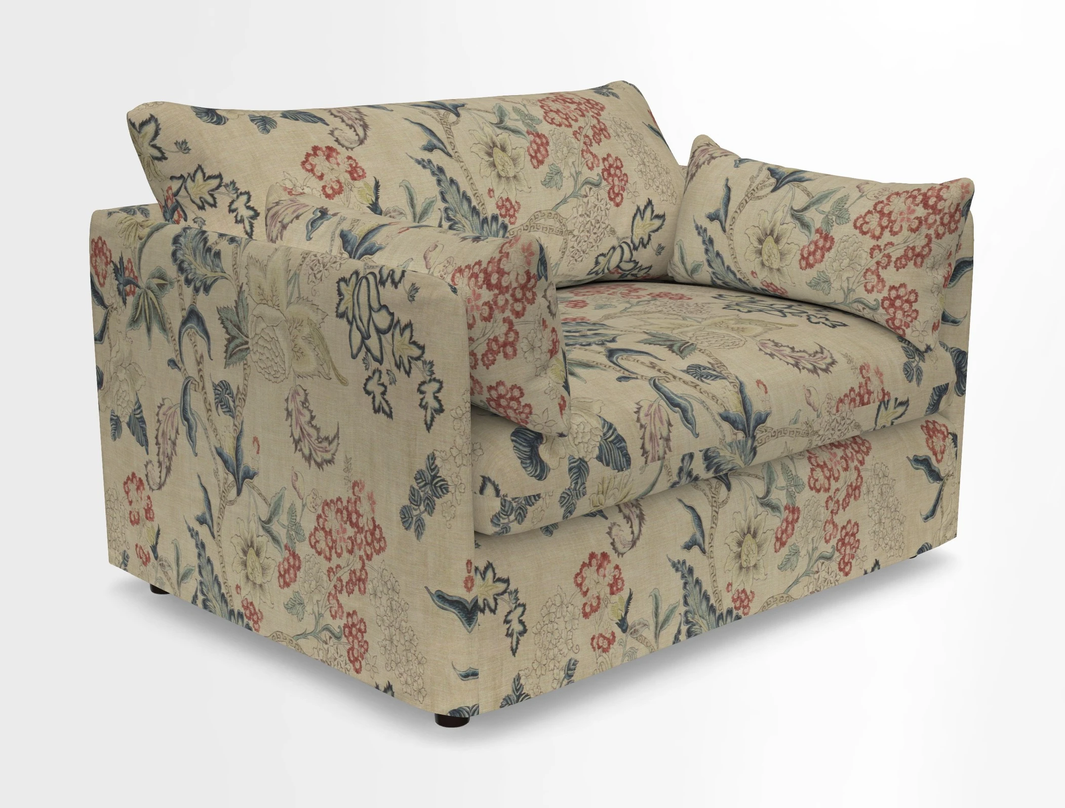 Madehurst Snuggler in Two Tone Plain Biscuit. Loose cover option available