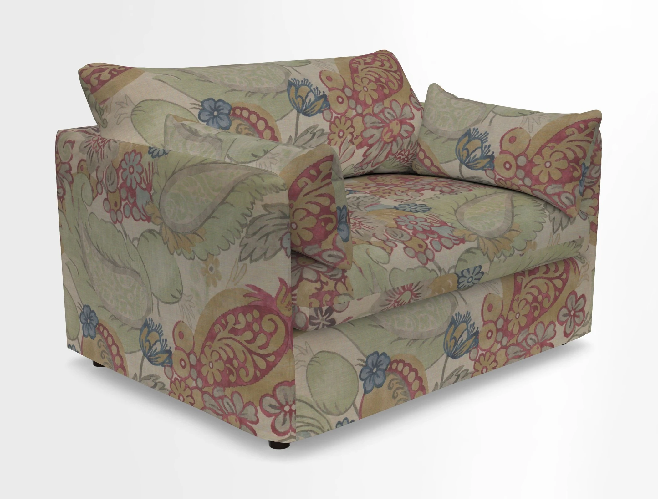 Madehurst Snuggler in Two Tone Plain Biscuit. Loose cover option available
