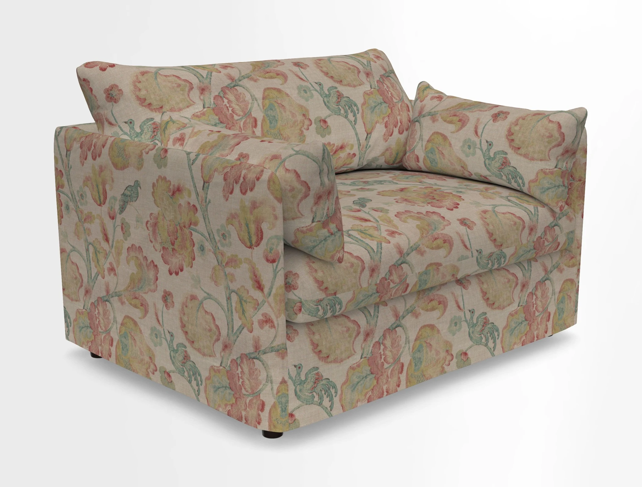 Madehurst Snuggler in Two Tone Plain Biscuit. Loose cover option available