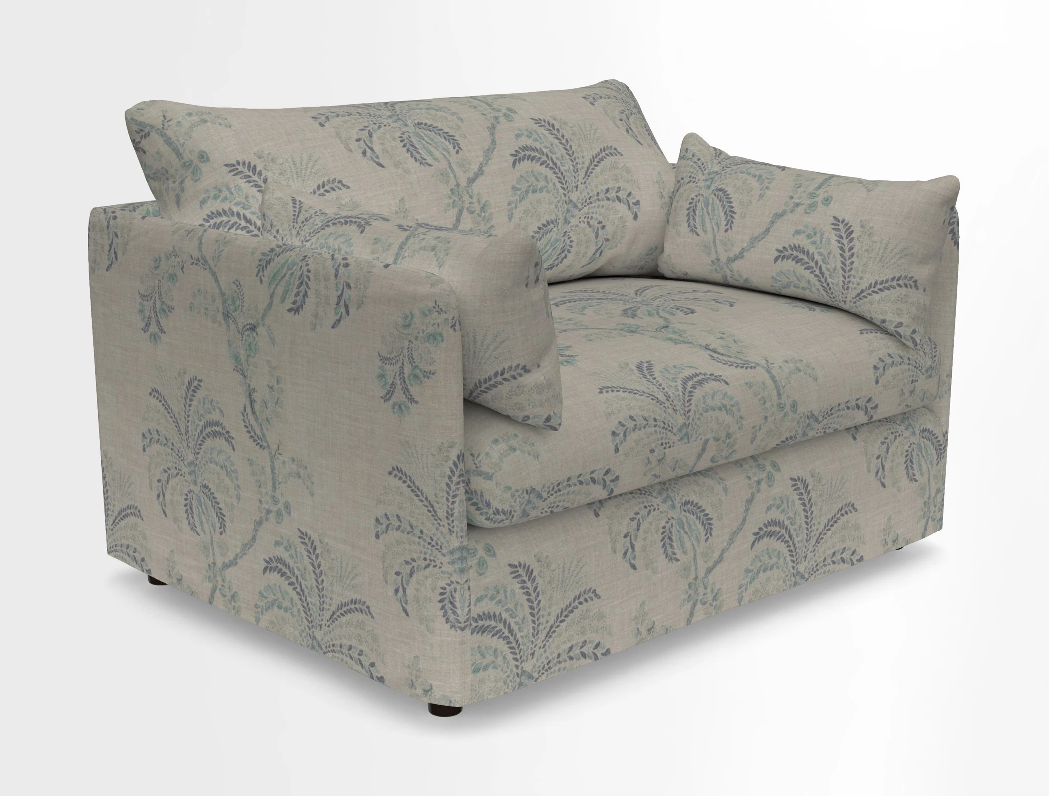 Madehurst Snuggler in Two Tone Plain Biscuit. Loose cover option available