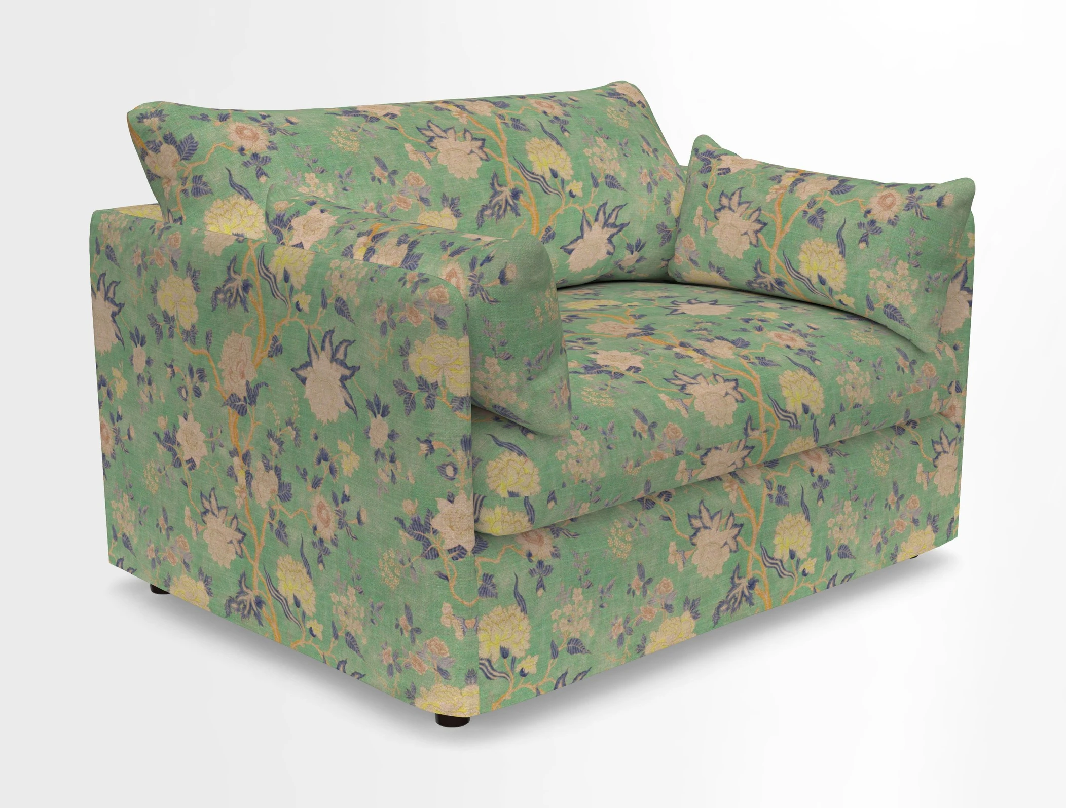 Madehurst Snuggler in Two Tone Plain Biscuit. Loose cover option available