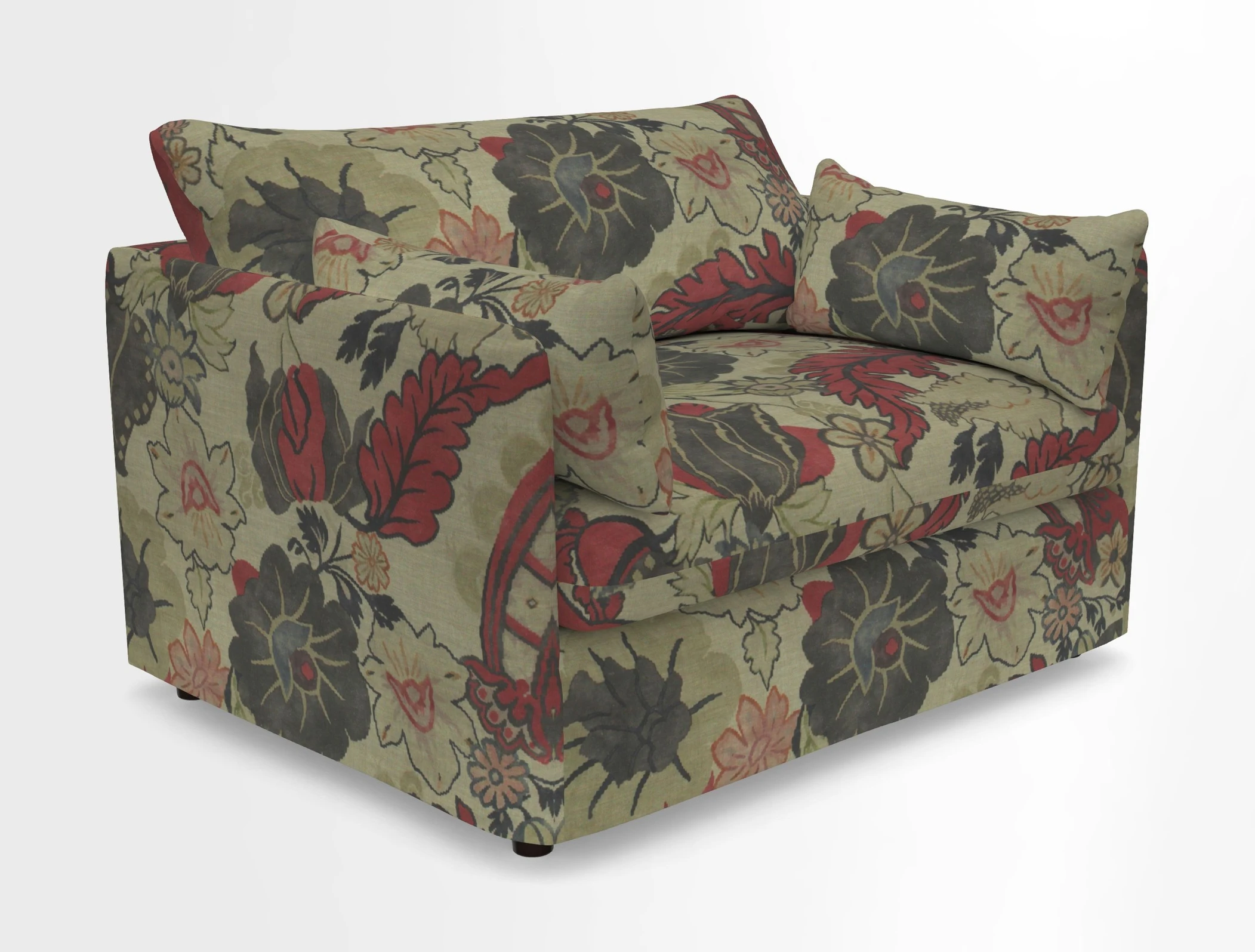 Madehurst Snuggler in Two Tone Plain Biscuit. Loose cover option available