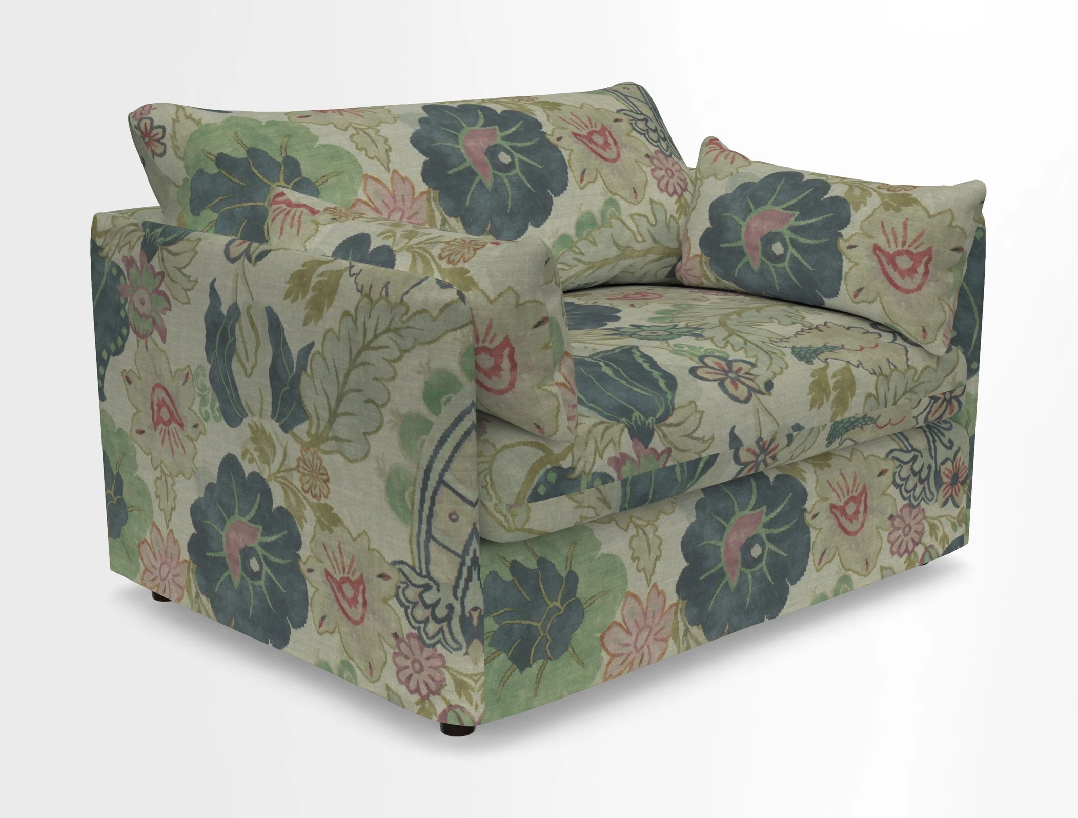 Madehurst Snuggler in Two Tone Plain Biscuit. Loose cover option available