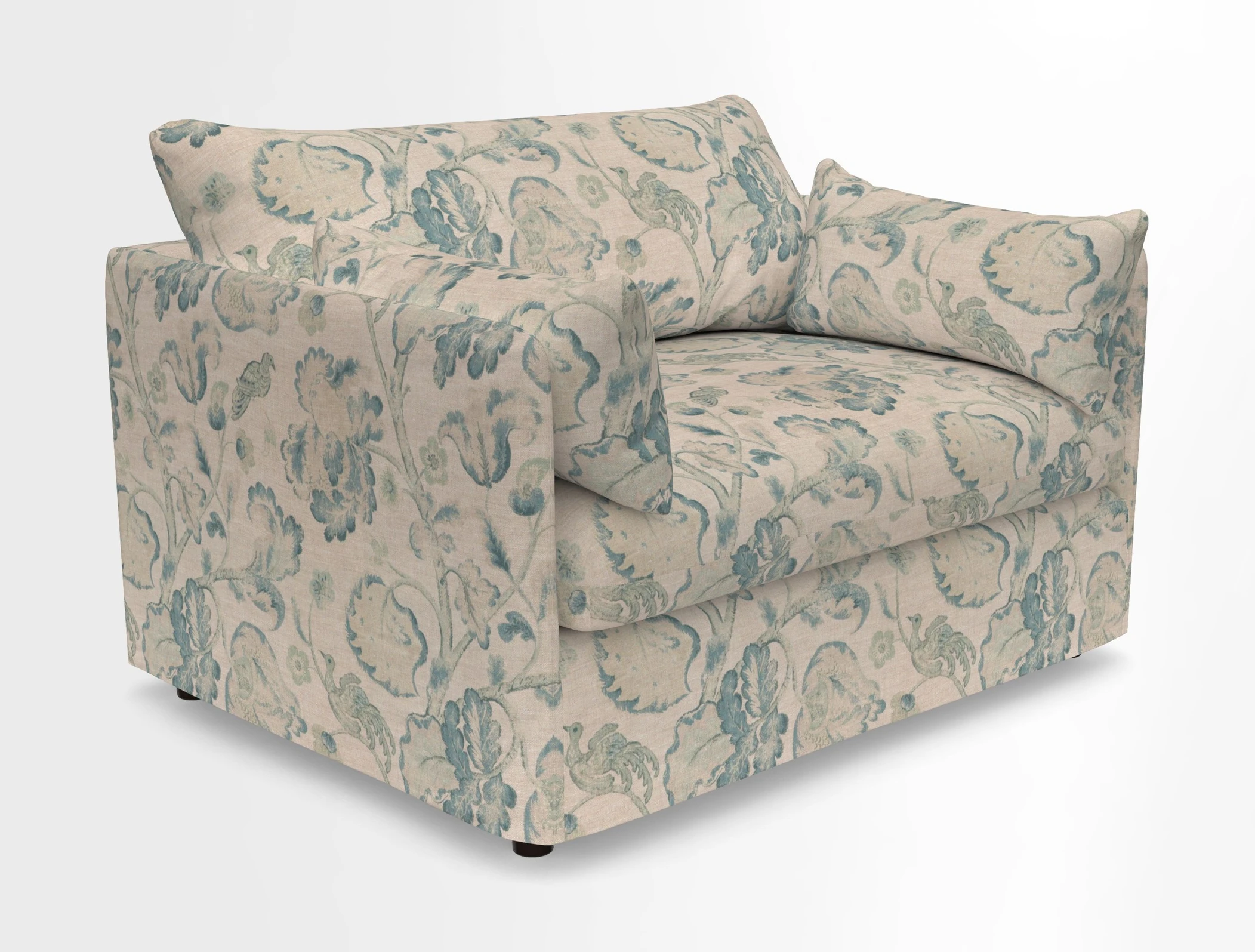 Madehurst Snuggler in Two Tone Plain Biscuit. Loose cover option available
