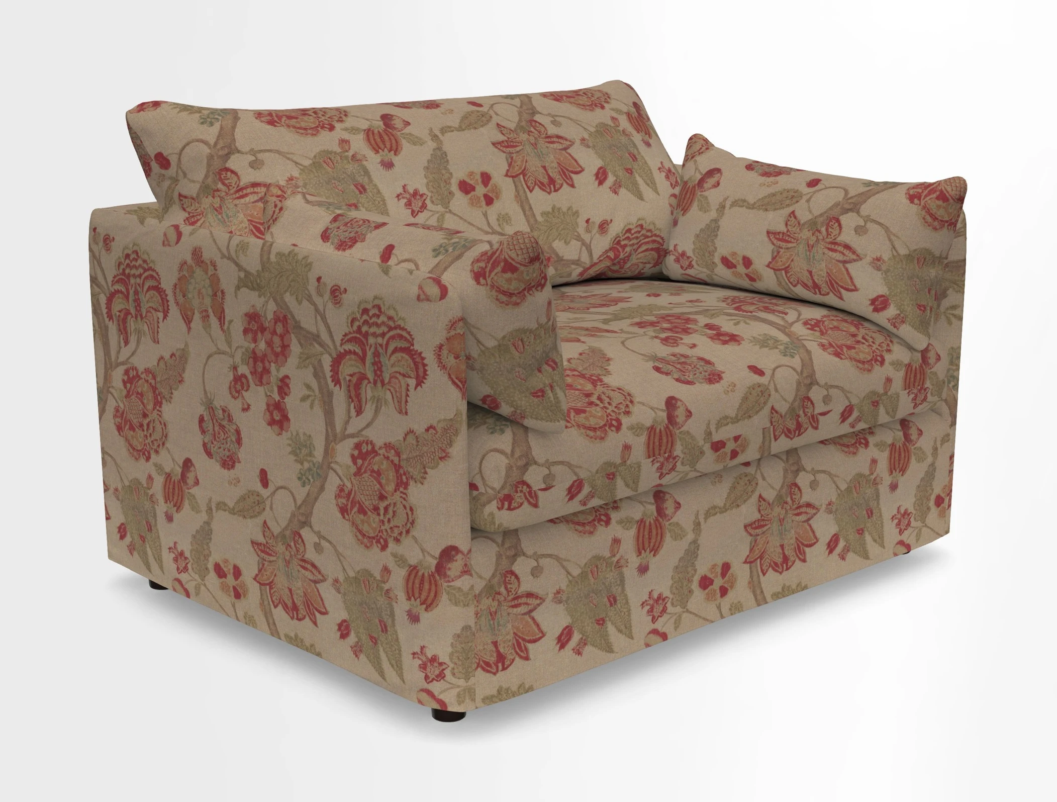Madehurst Snuggler in Two Tone Plain Biscuit. Loose cover option available