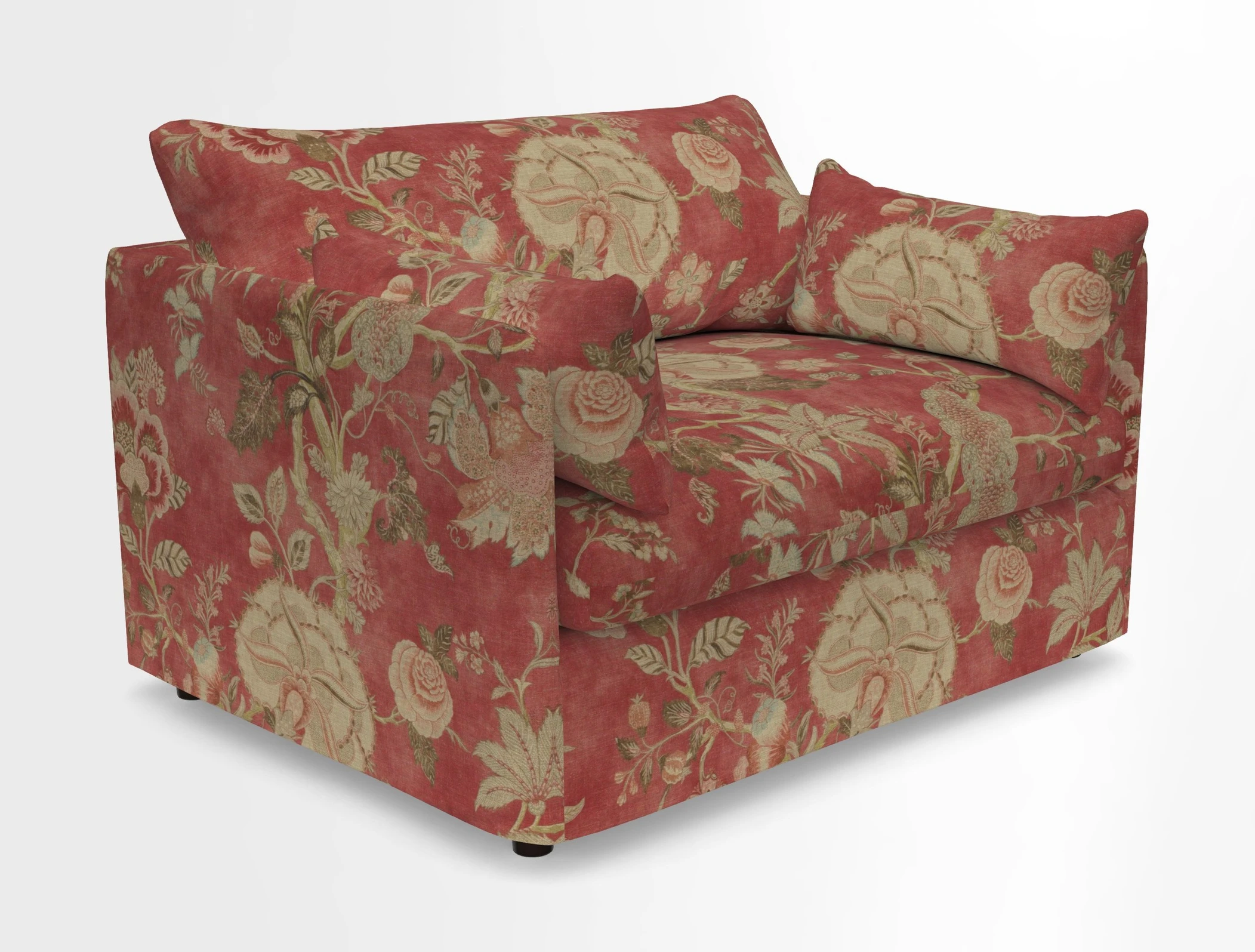 Madehurst Snuggler in Two Tone Plain Biscuit. Loose cover option available