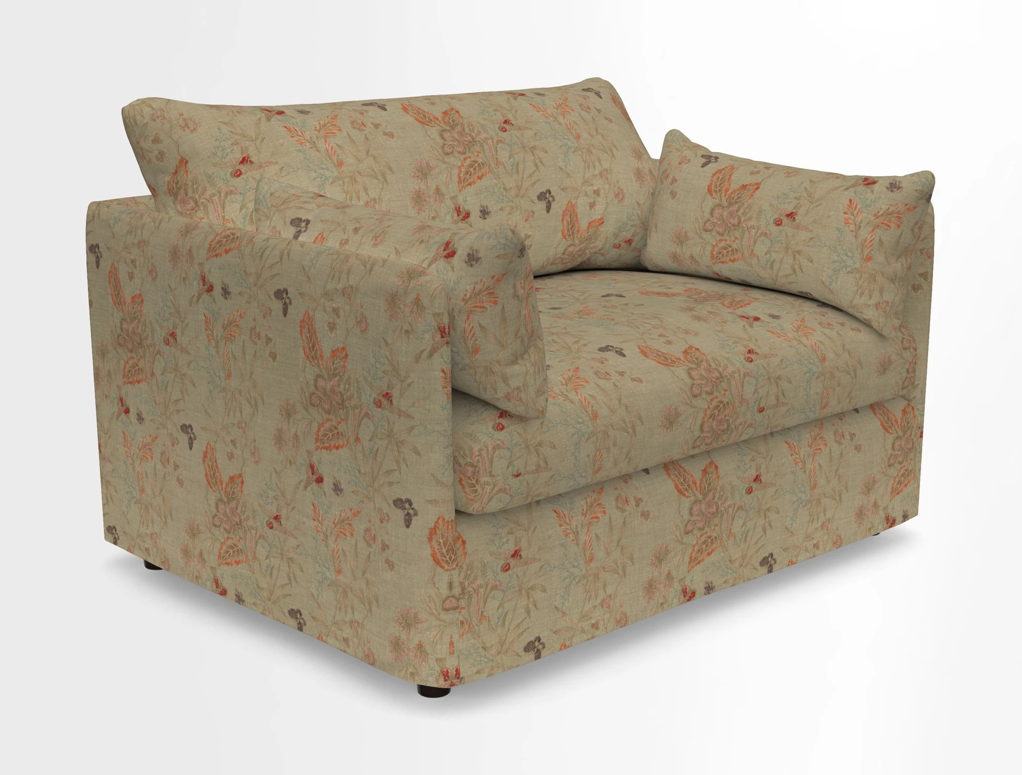 Madehurst Snuggler in Two Tone Plain Biscuit. Loose cover option available