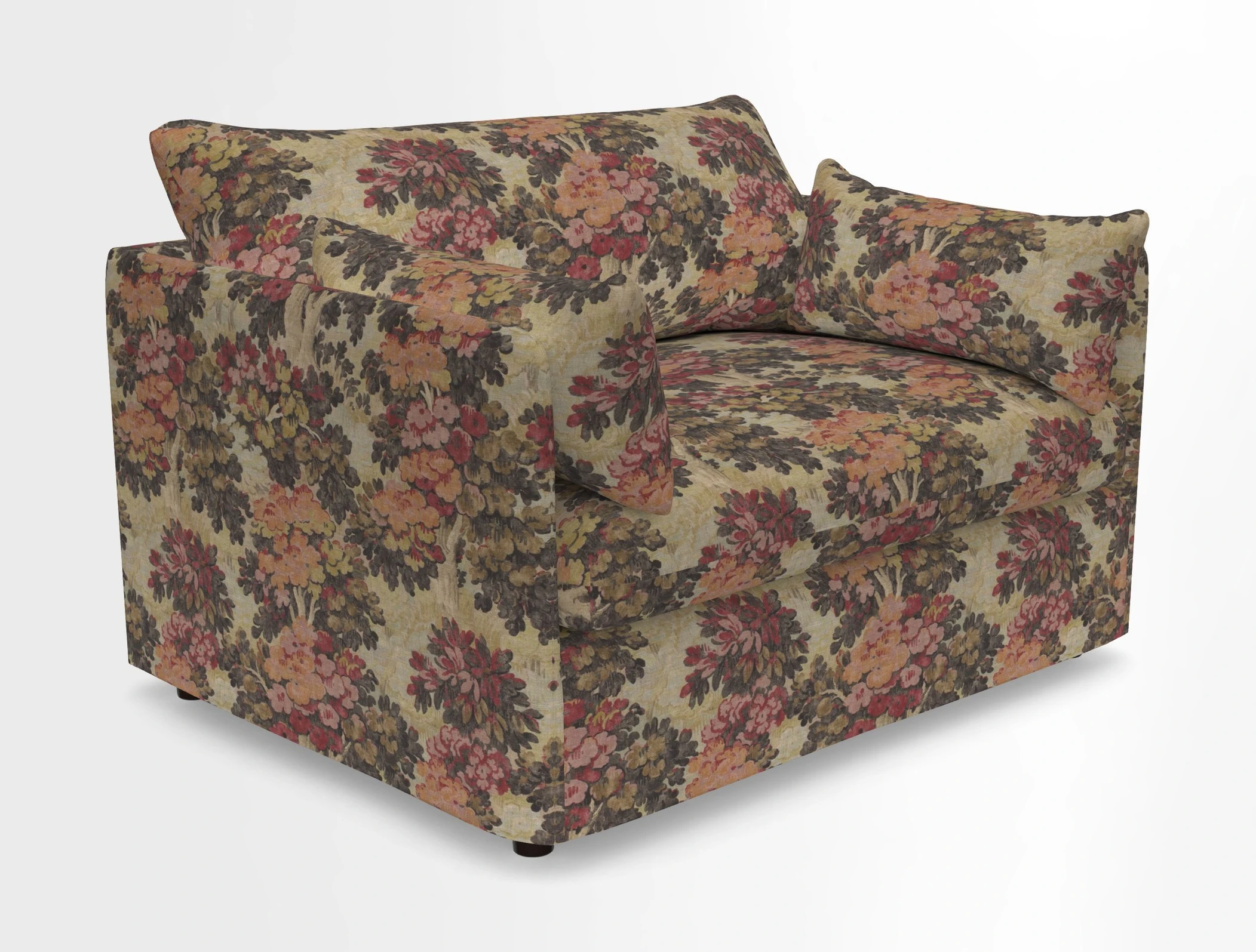 Madehurst Snuggler in Two Tone Plain Biscuit. Loose cover option available