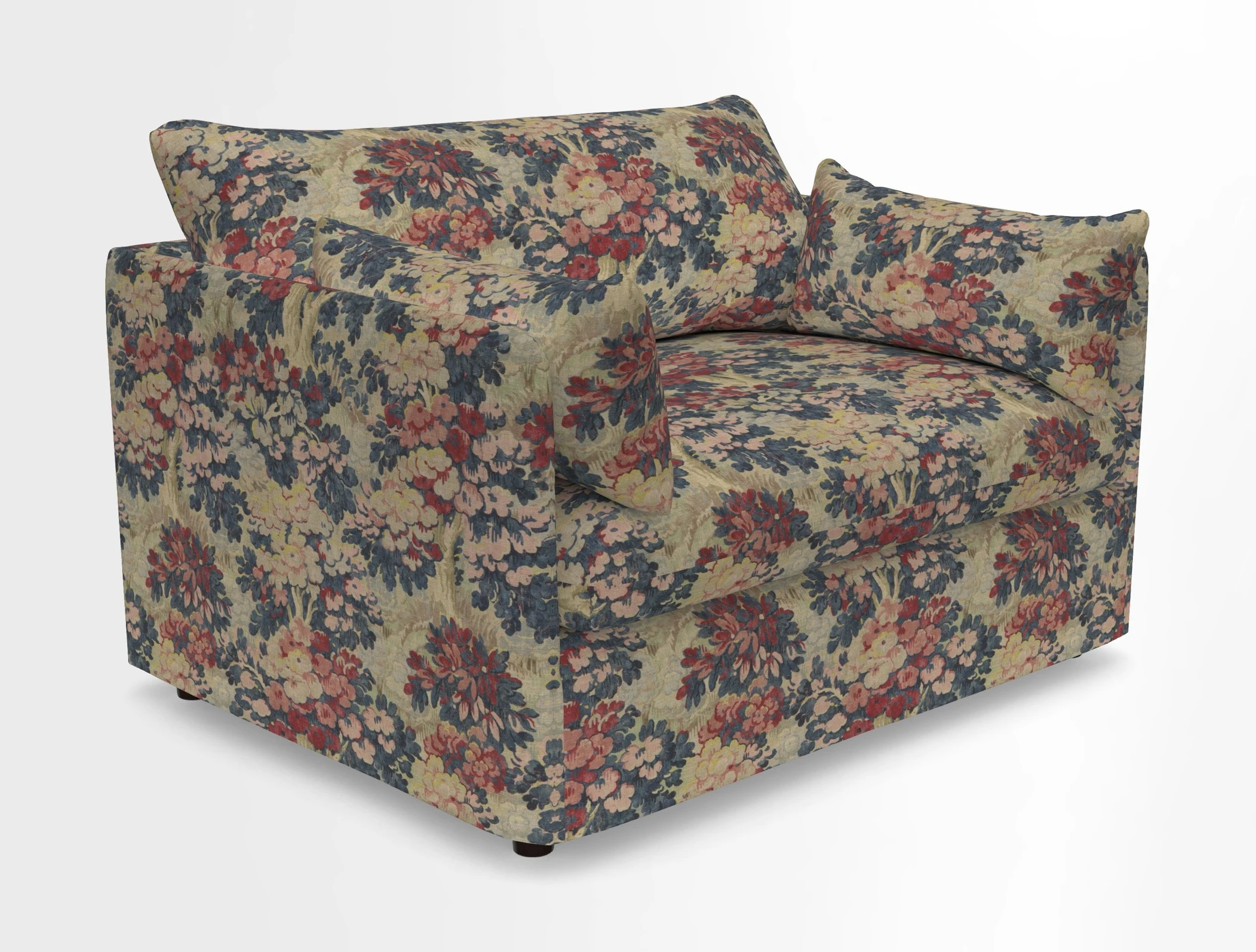 Madehurst Snuggler in Two Tone Plain Biscuit. Loose cover option available