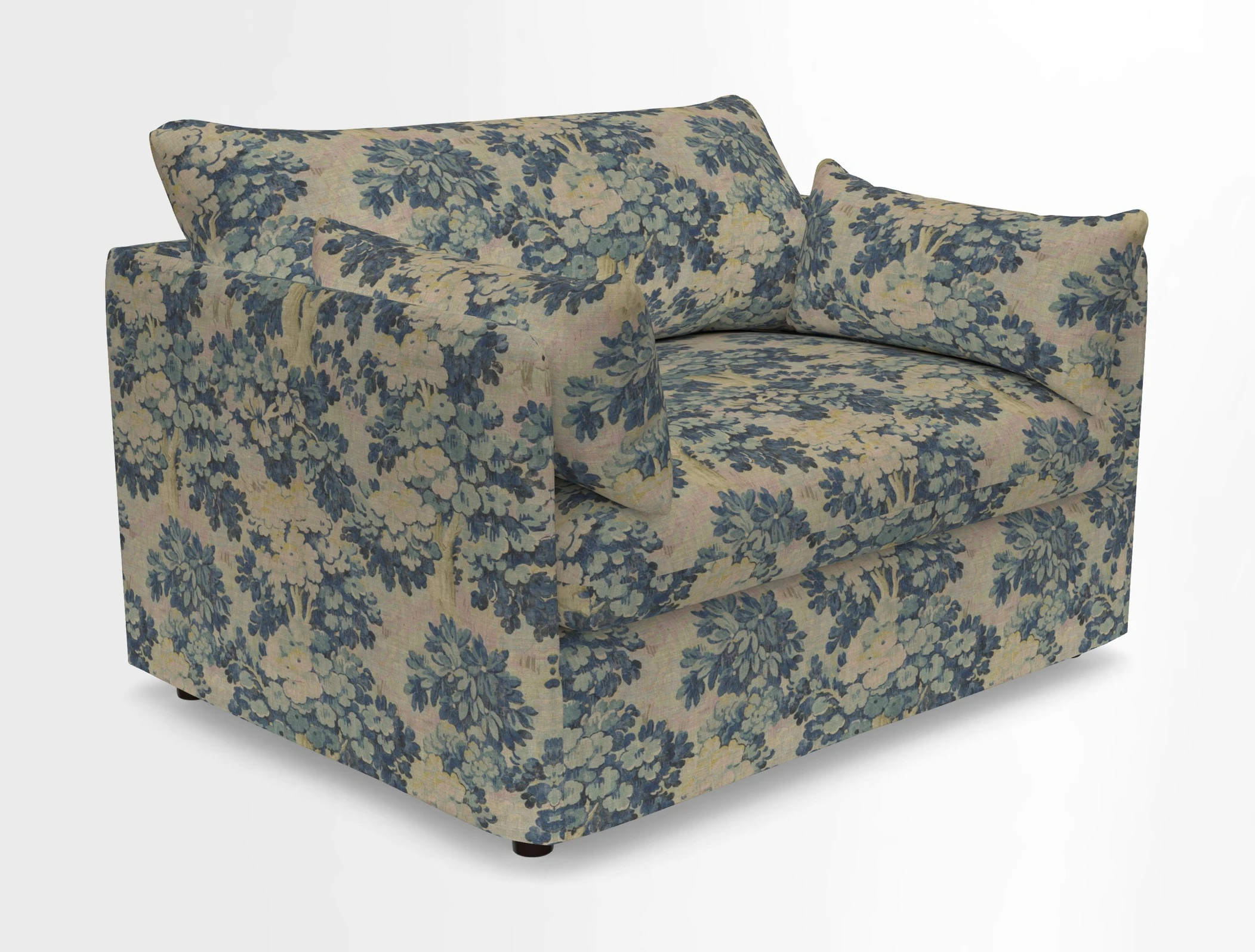 Madehurst Snuggler in Two Tone Plain Biscuit. Loose cover option available