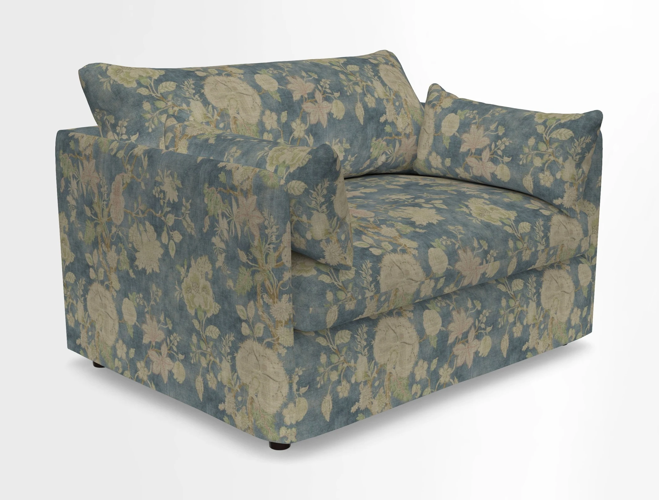 Madehurst Snuggler in Two Tone Plain Biscuit. Loose cover option available