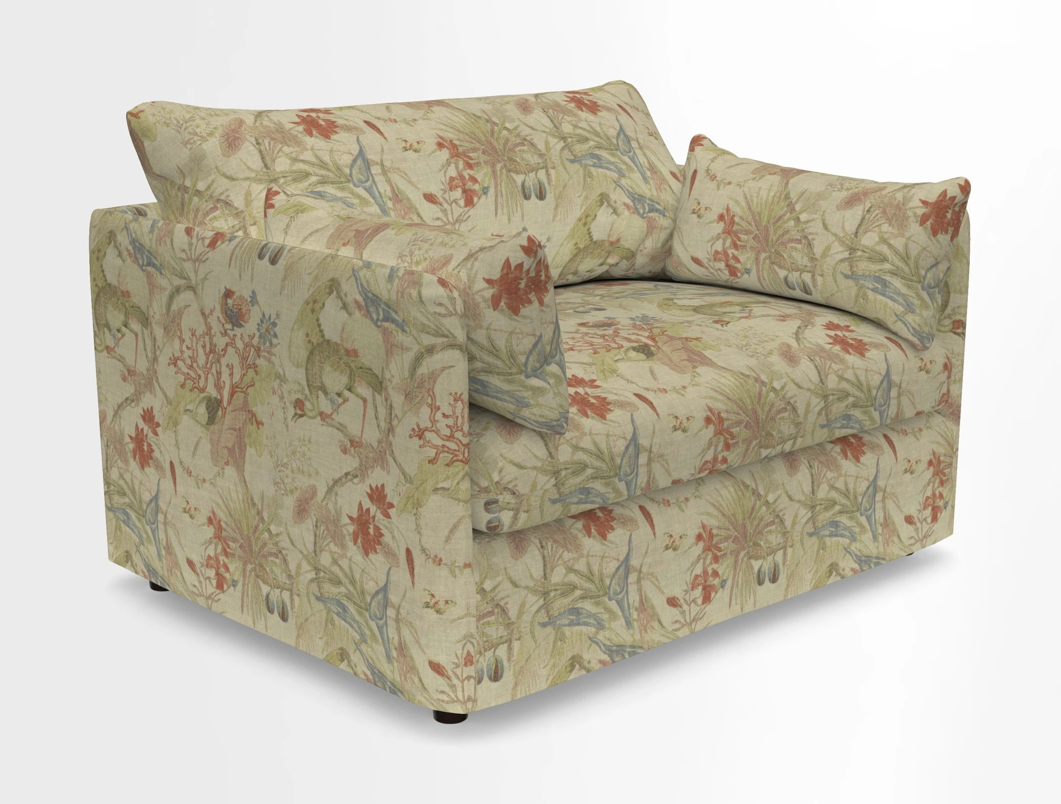 Madehurst Snuggler in Two Tone Plain Biscuit. Loose cover option available