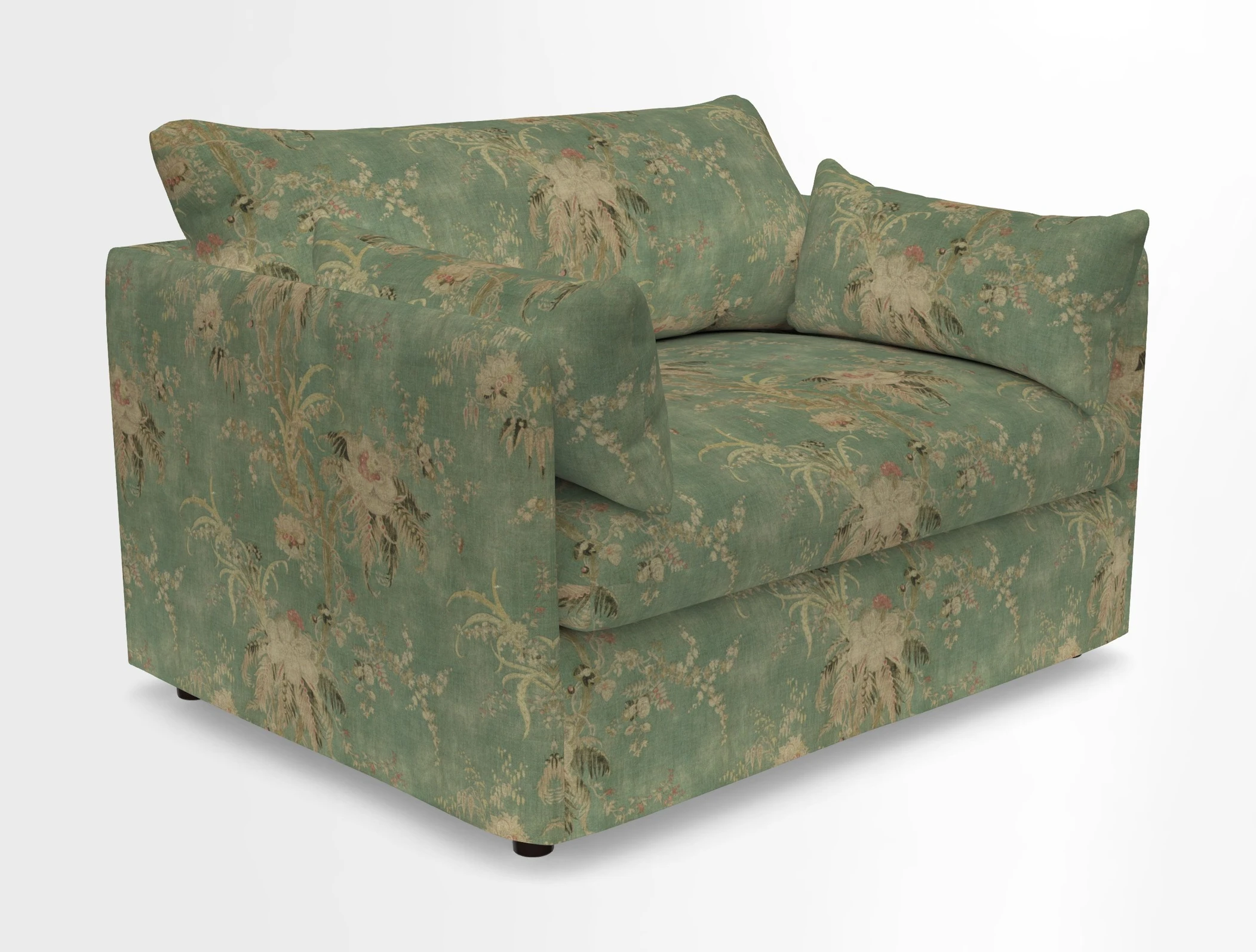 Madehurst Snuggler in Two Tone Plain Biscuit. Loose cover option available
