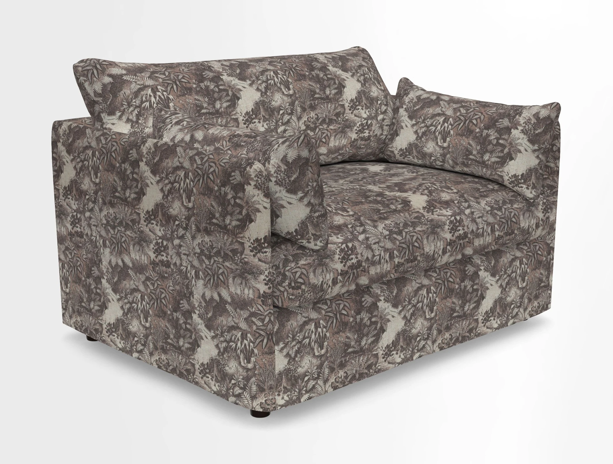 Madehurst Snuggler in Two Tone Plain Biscuit. Loose cover option available